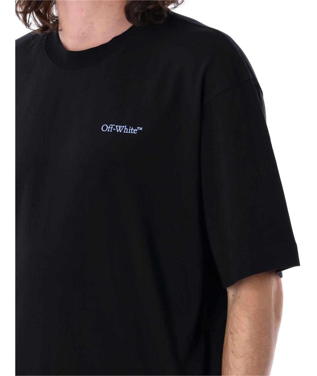 OFF-WHITE Черная хлопковая футболка, фото 3