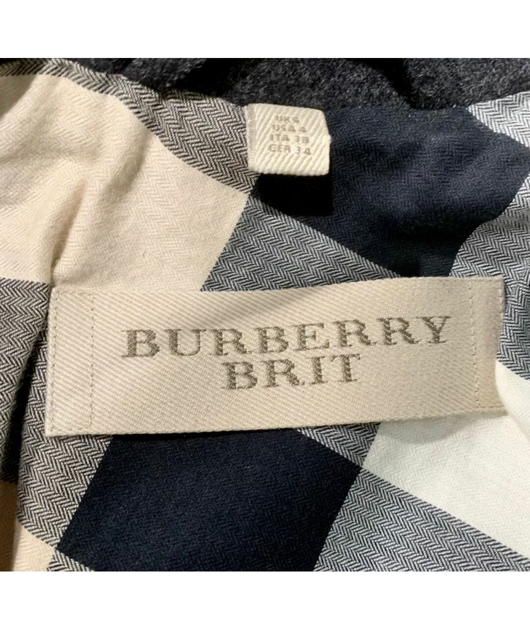 BURBERRY BRIT Антрацитовый кашемировый тренч/плащ, фото 7
