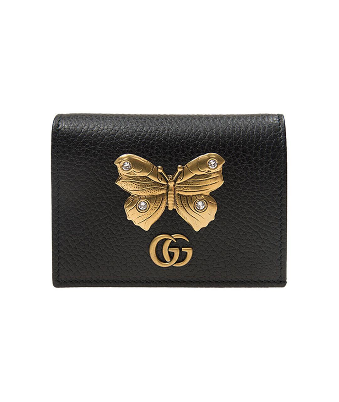 GUCCI Черный кожаный кошелек, фото 1