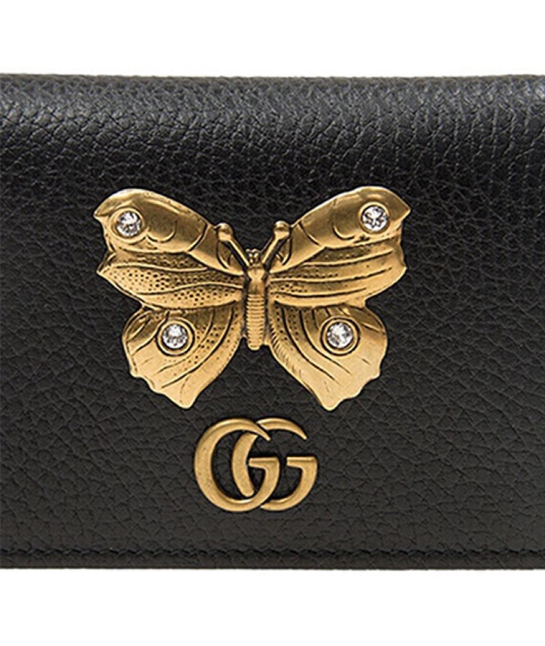 GUCCI Черный кожаный кошелек, фото 5