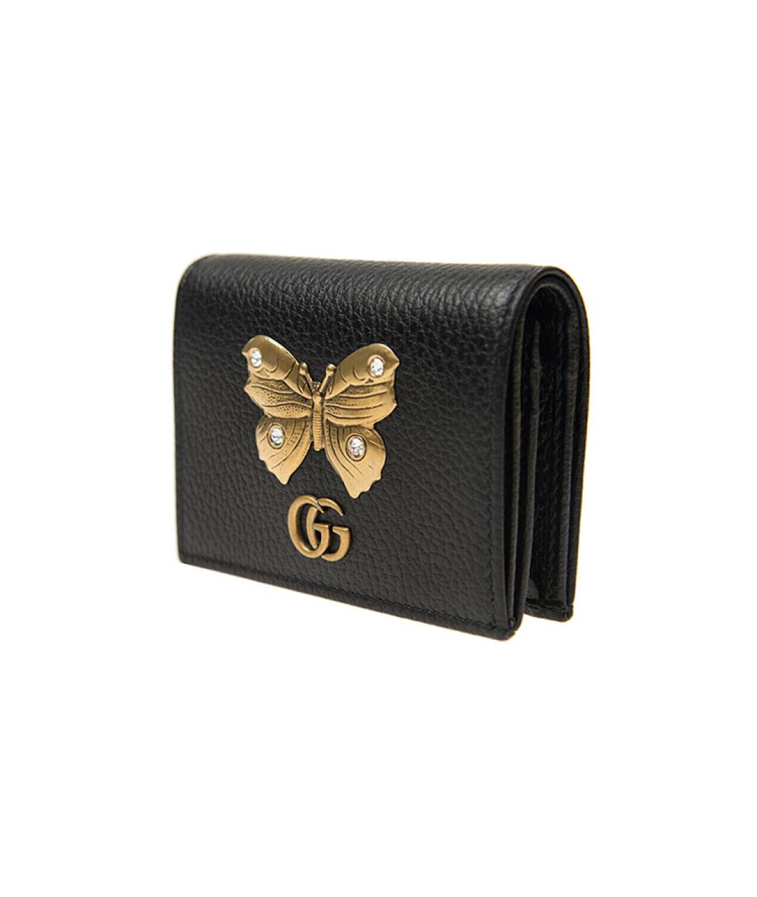GUCCI Черный кожаный кошелек, фото 2