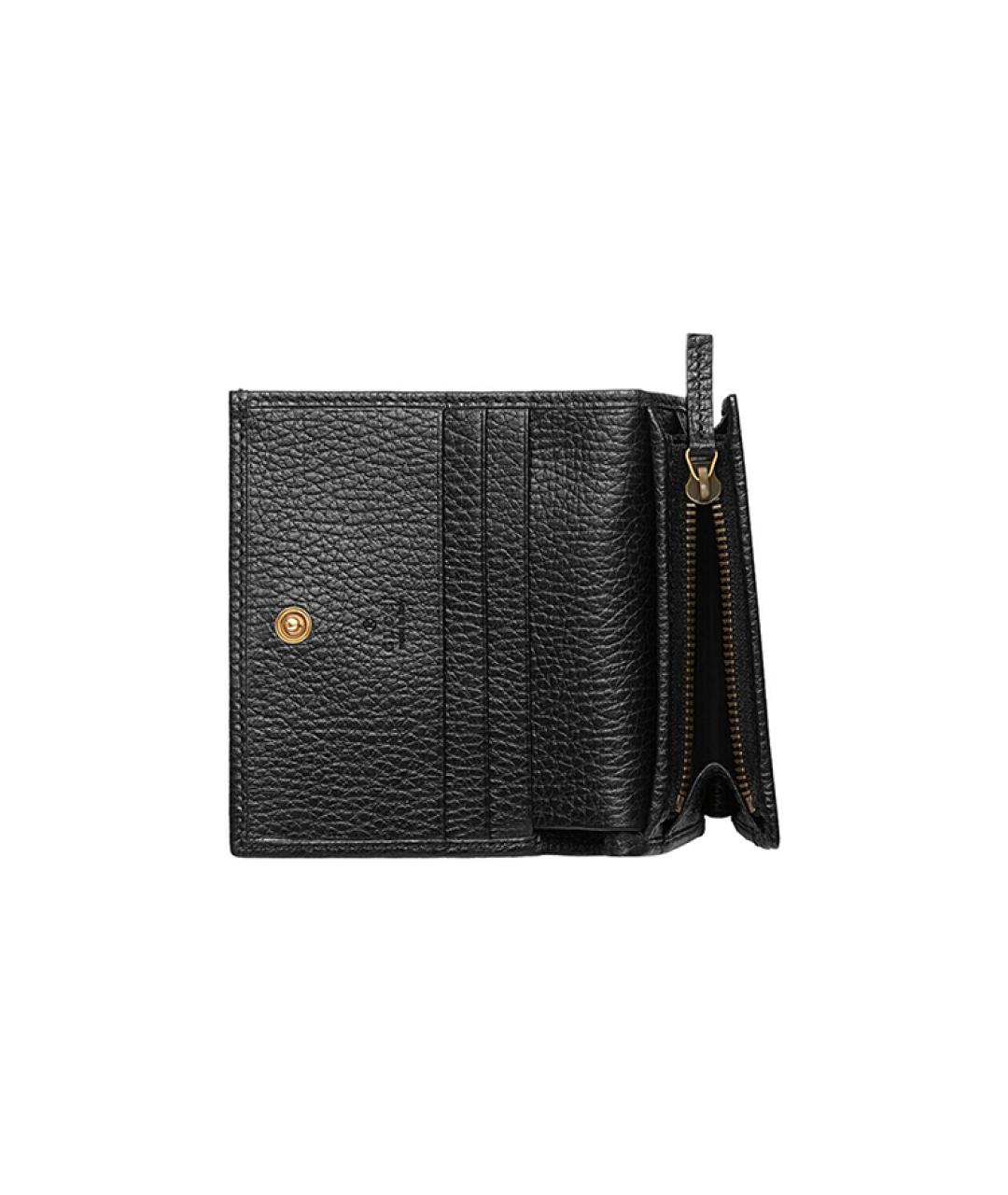 GUCCI Черный кожаный кошелек, фото 4