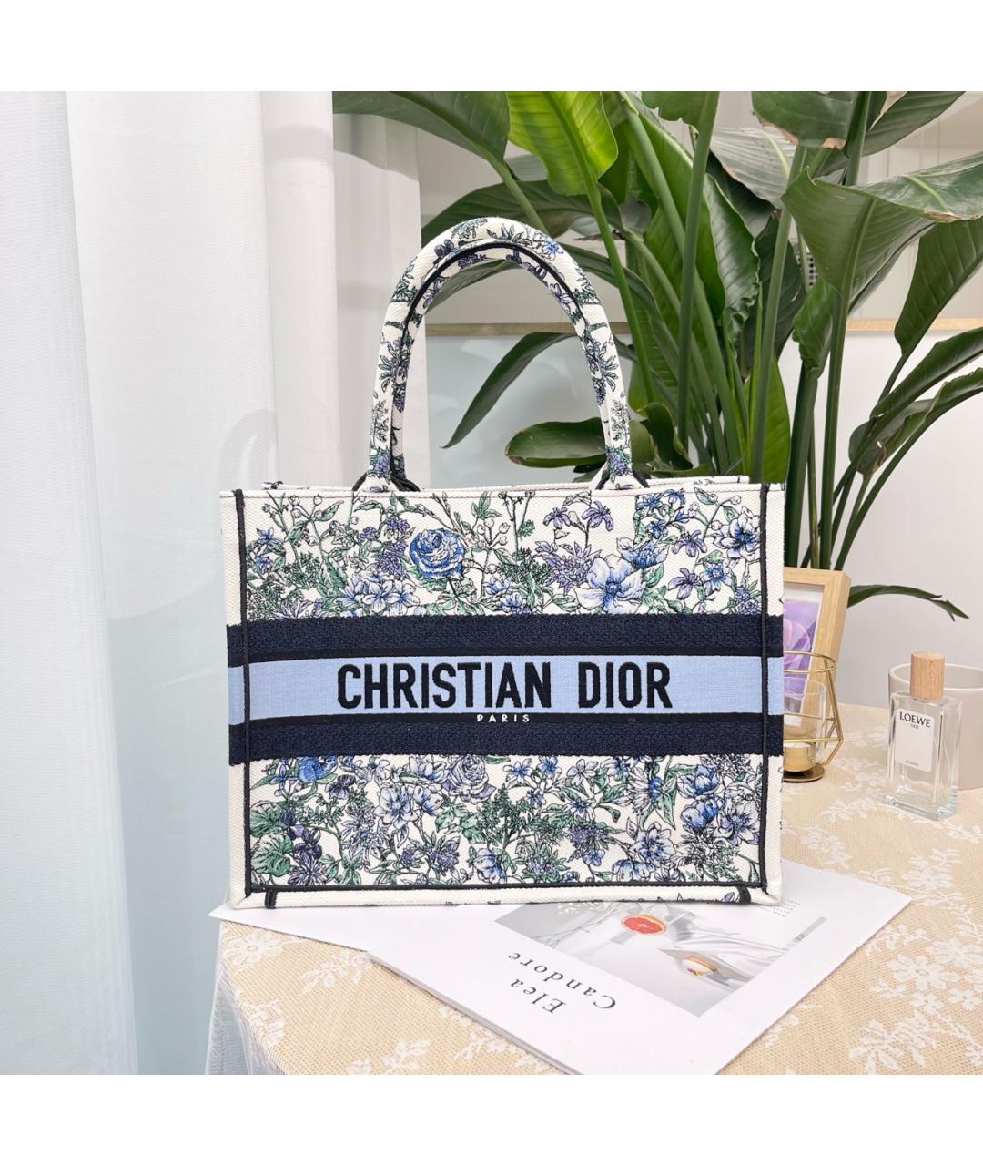 CHRISTIAN DIOR Голубая сумка тоут, фото 2