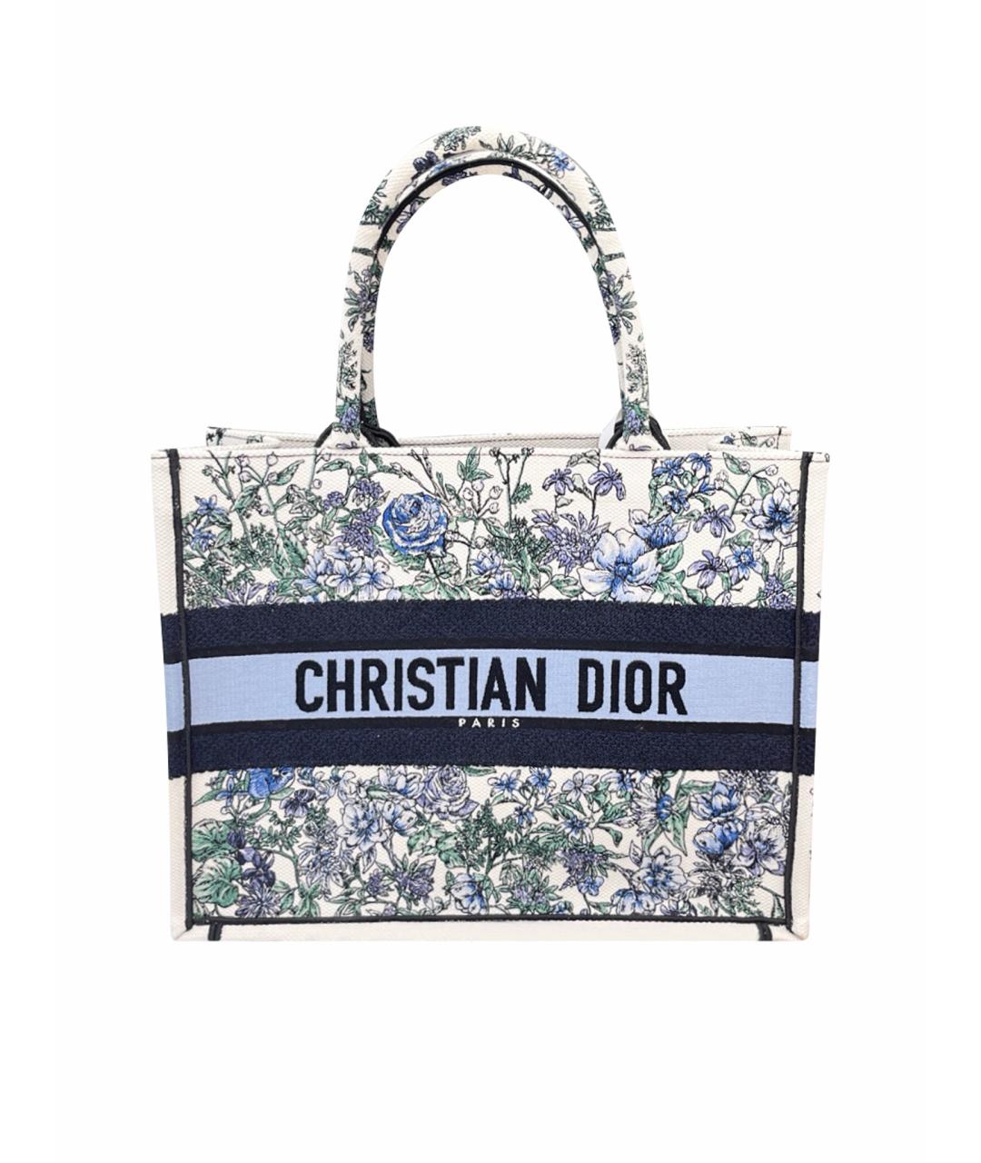 CHRISTIAN DIOR Голубая сумка тоут, фото 1