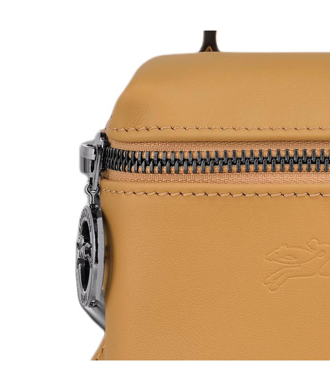LONGCHAMP Желтая кожаная сумка через плечо, фото 3