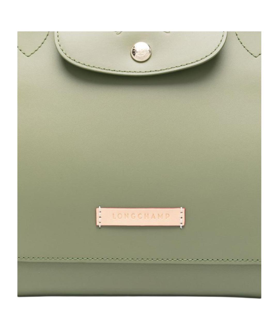 LONGCHAMP Зеленая кожаная сумка через плечо, фото 4
