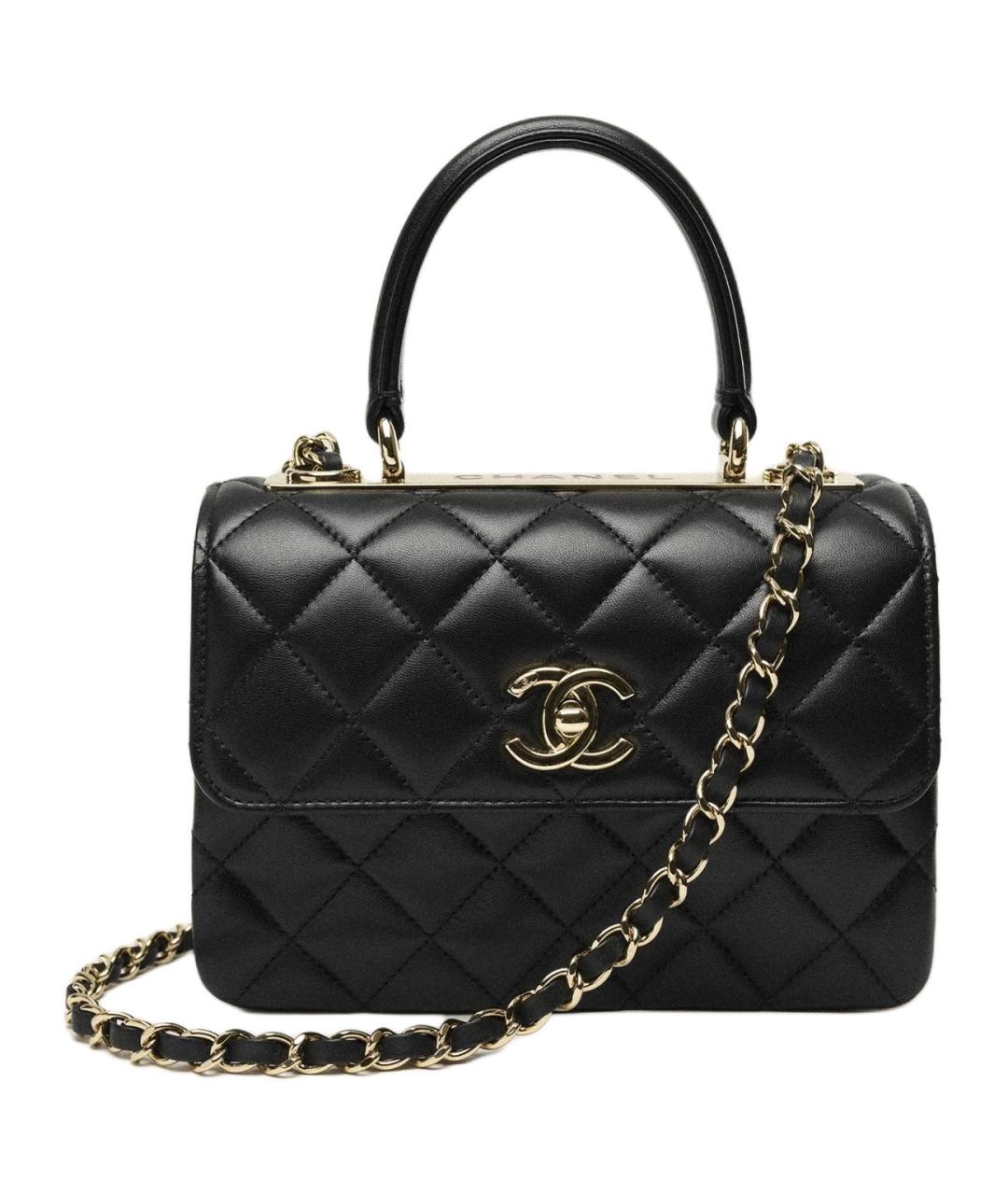 CHANEL Черная кожаная сумка через плечо, фото 3
