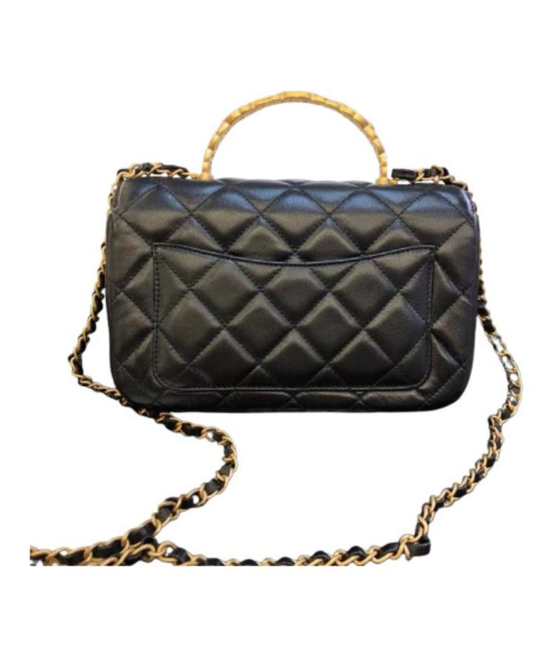 CHANEL Черная кожаная сумка через плечо, фото 3