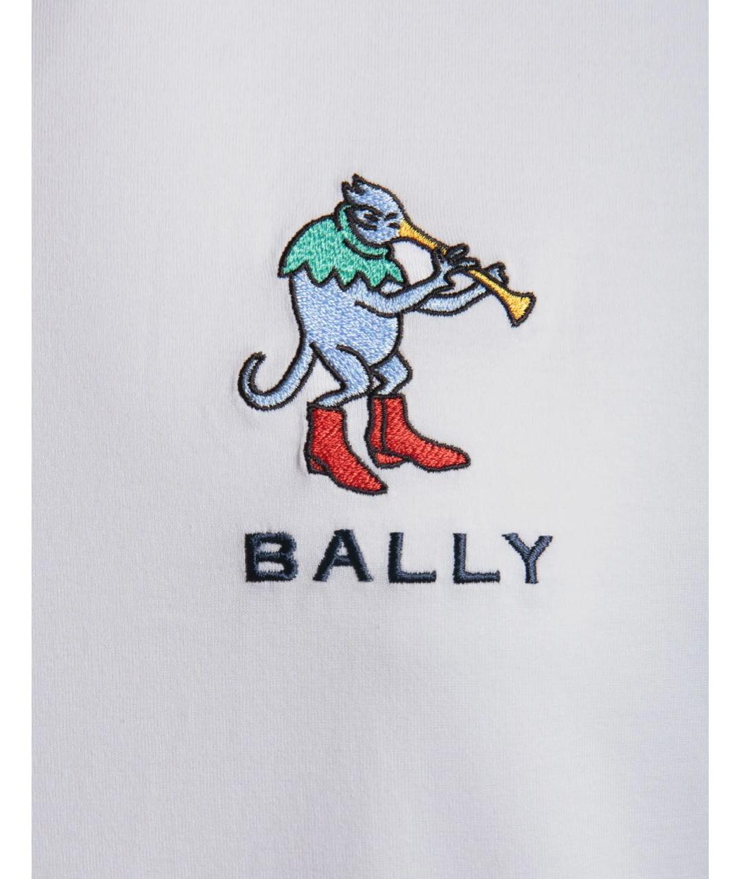 BALLY Белая хлопковая футболка, фото 3