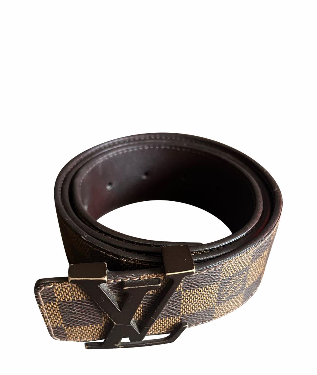 LOUIS VUITTON Коричневый кожаный ремень, фото 1