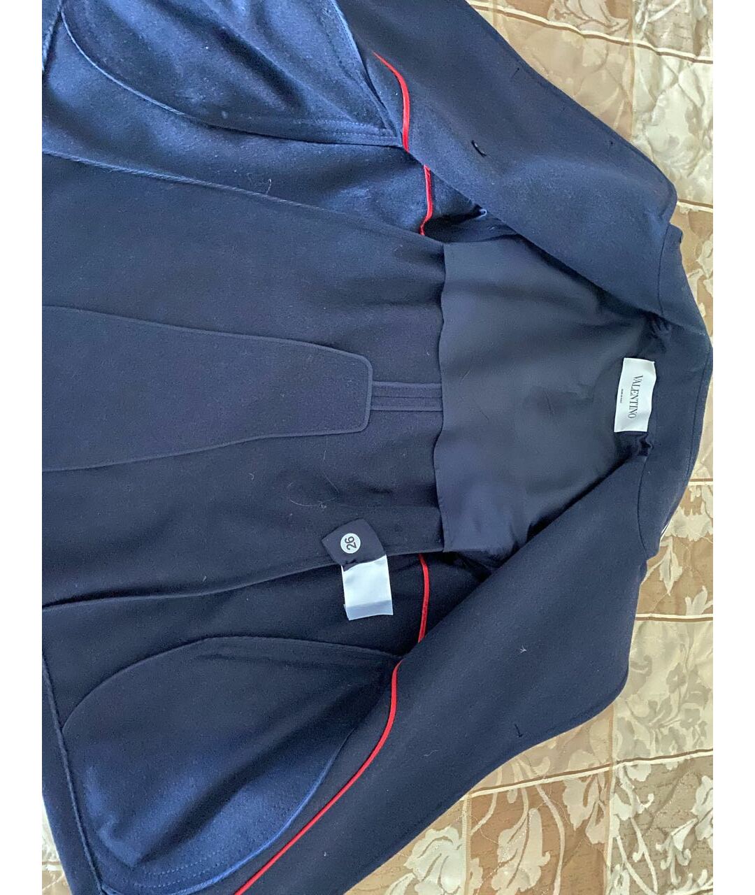 VALENTINO Темно-синяя шерстяная куртка, фото 4