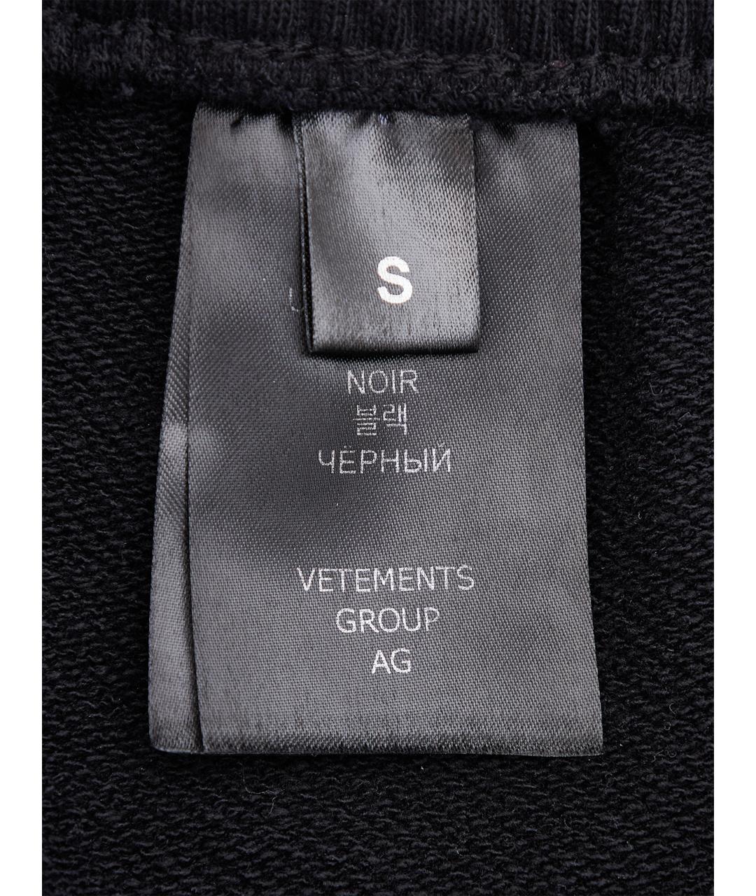 VETEMENTS Черные хлопковые повседневные брюки, фото 7