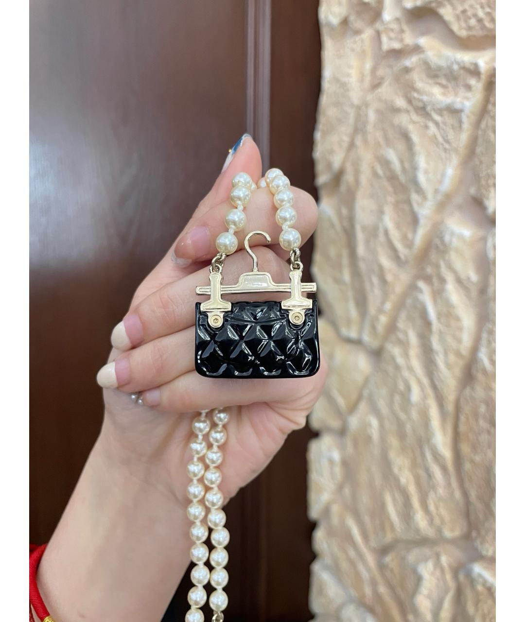 CHANEL Черное колье, фото 6