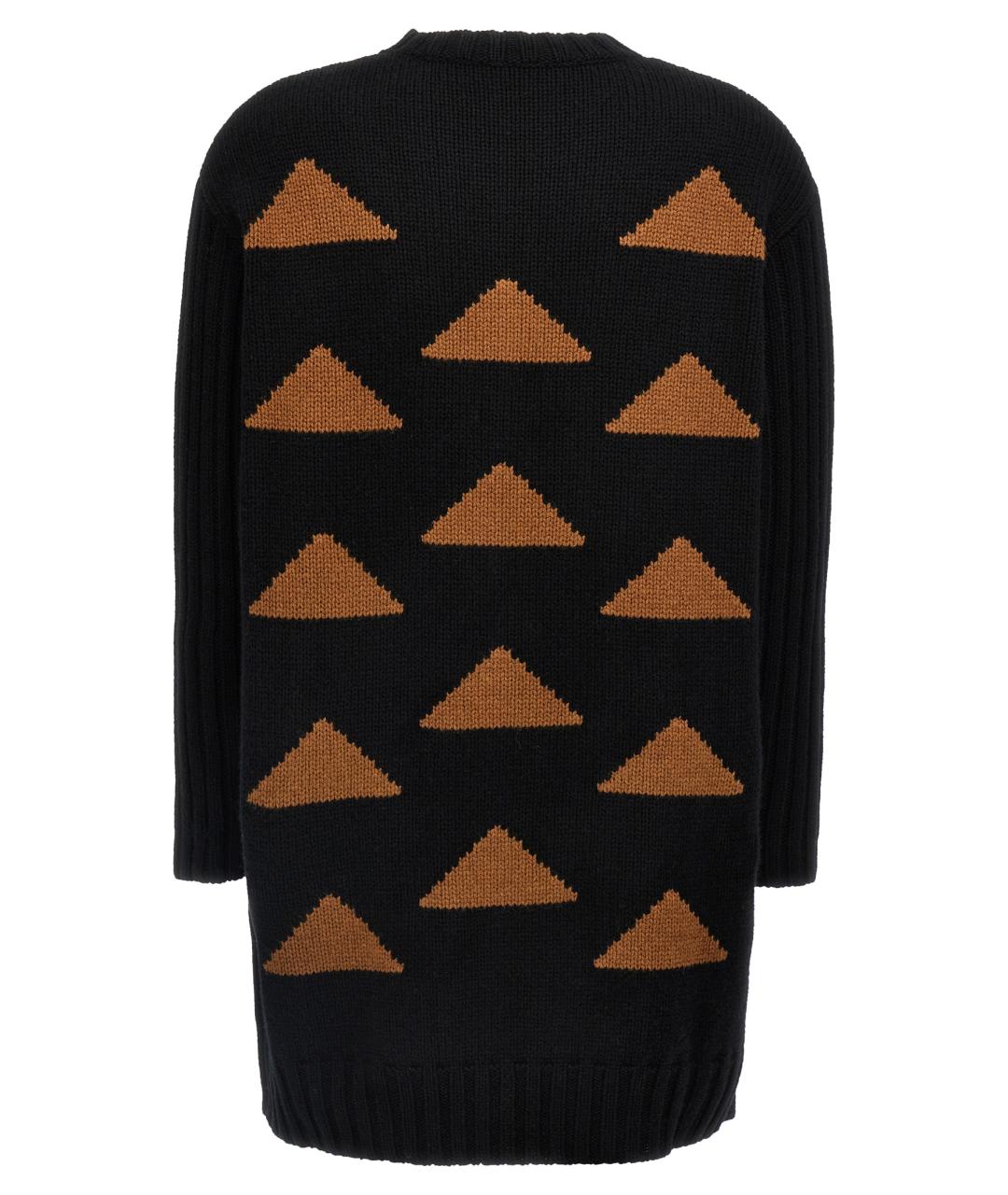 MAX MARA Черное шерстяное повседневное платье, фото 2