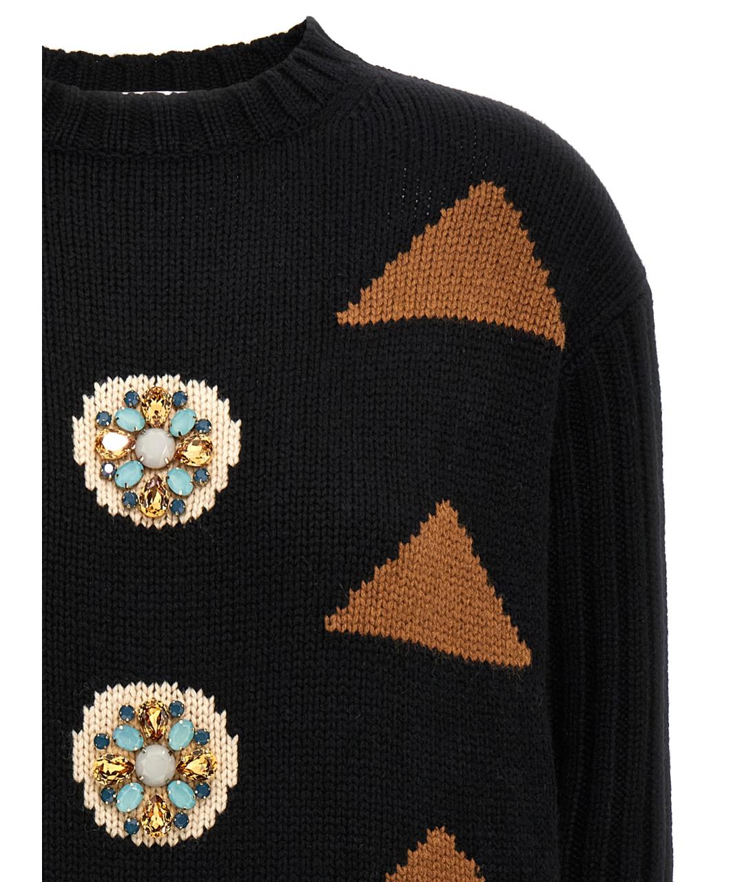 MAX MARA Черное шерстяное повседневное платье, фото 3