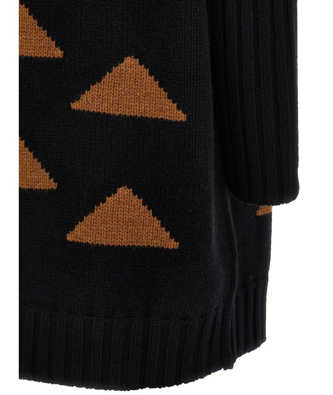 MAX MARA Черное шерстяное повседневное платье, фото 4