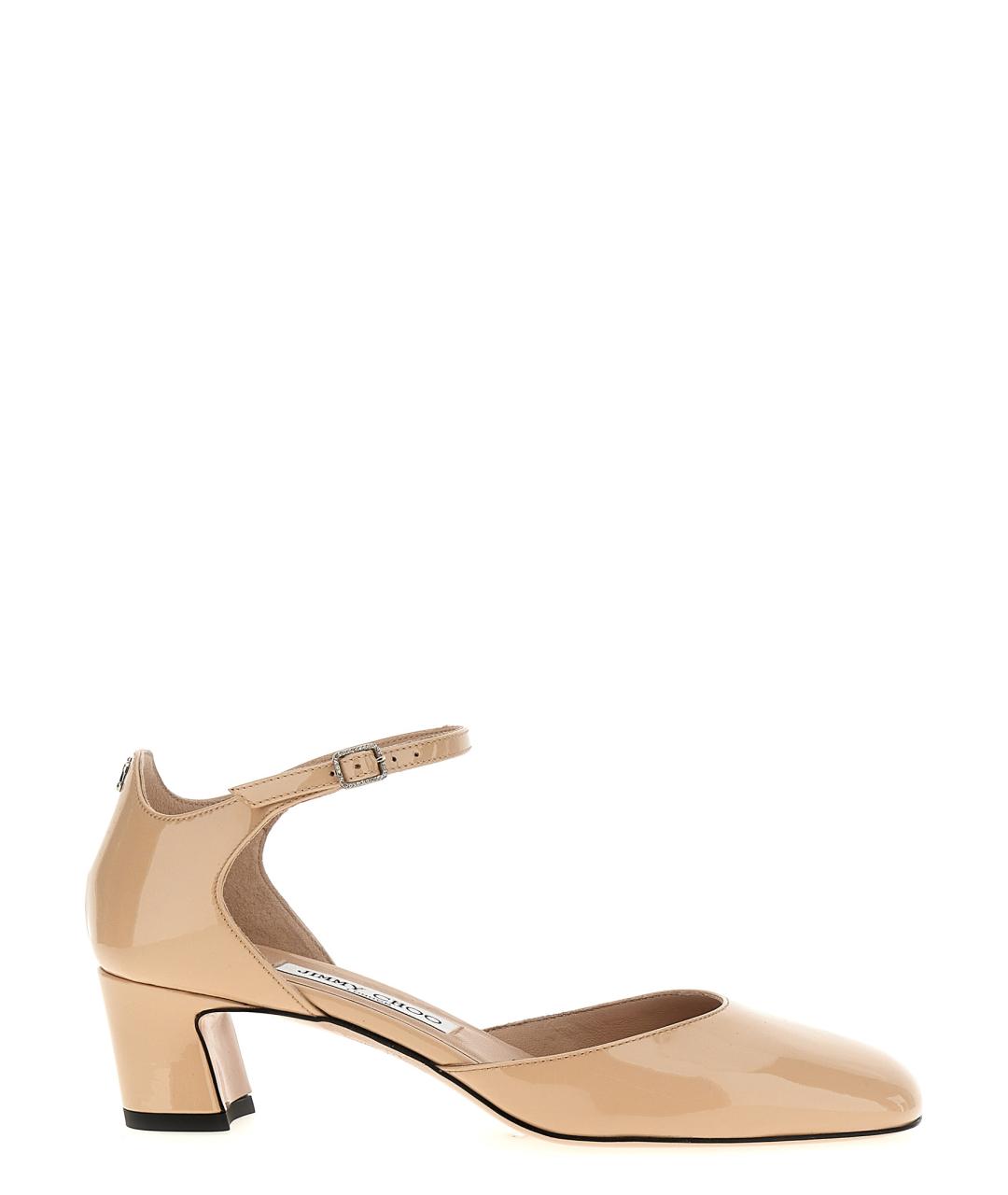 JIMMY CHOO Бежевые туфли из лакированной кожи, фото 1
