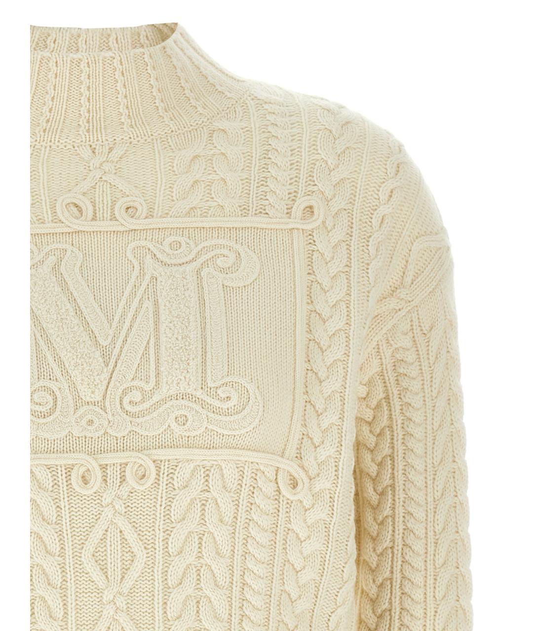 MAX MARA Белый шерстяной джемпер / свитер, фото 3