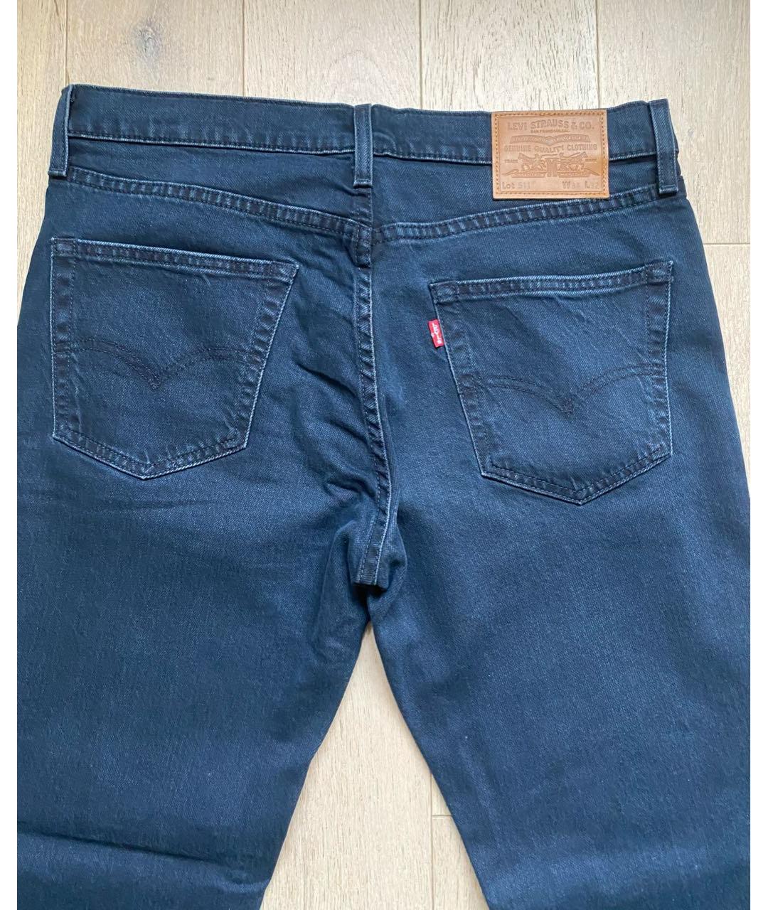 LEVI'S Темно-синие хлопковые прямые джинсы, фото 3