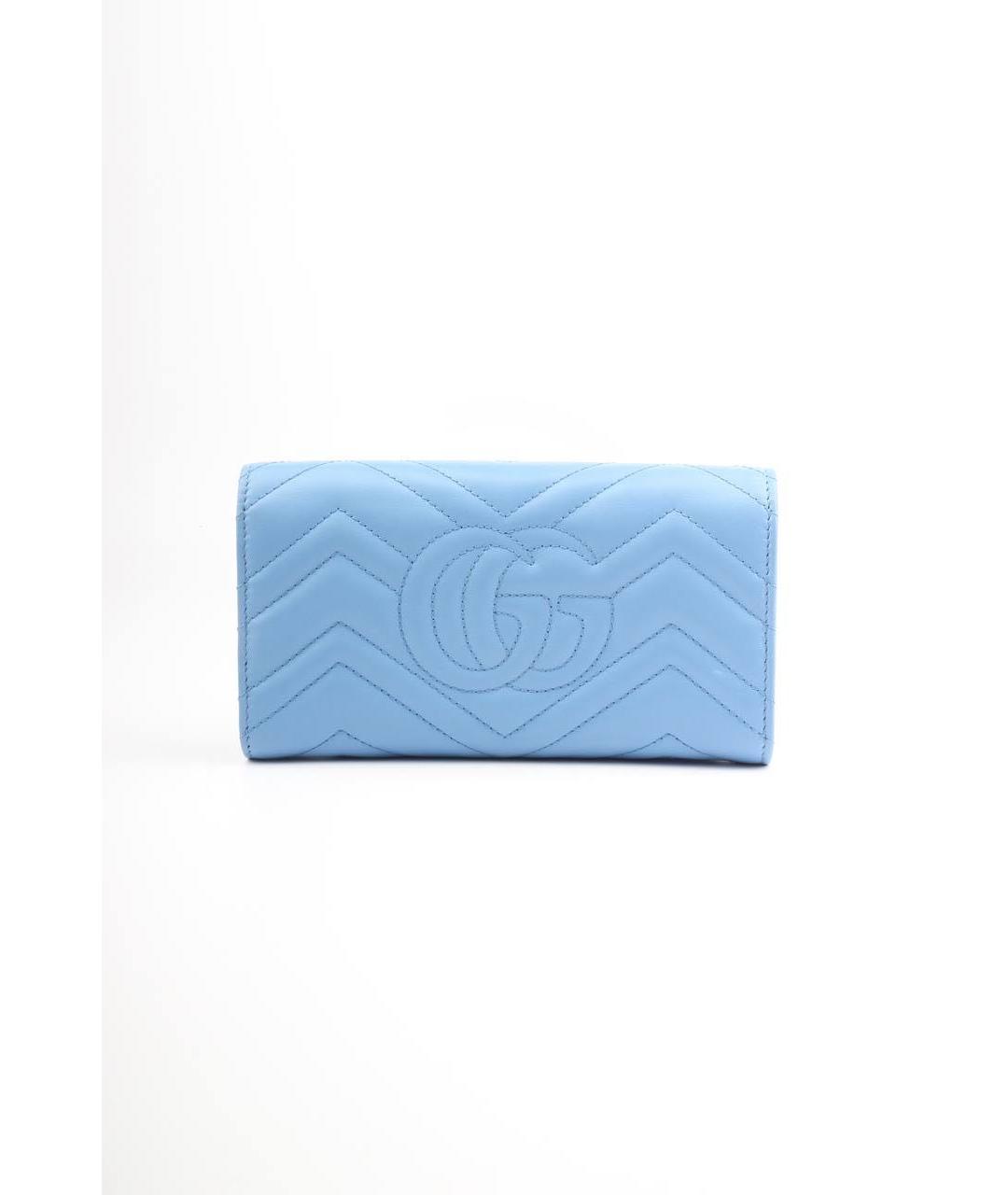 GUCCI Голубой кожаный кошелек, фото 3