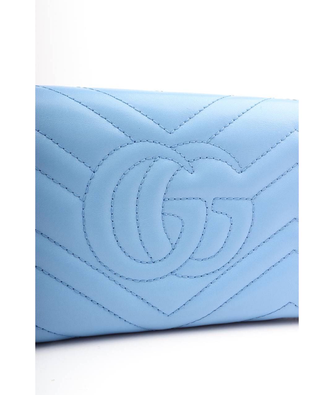 GUCCI Голубой кожаный кошелек, фото 5