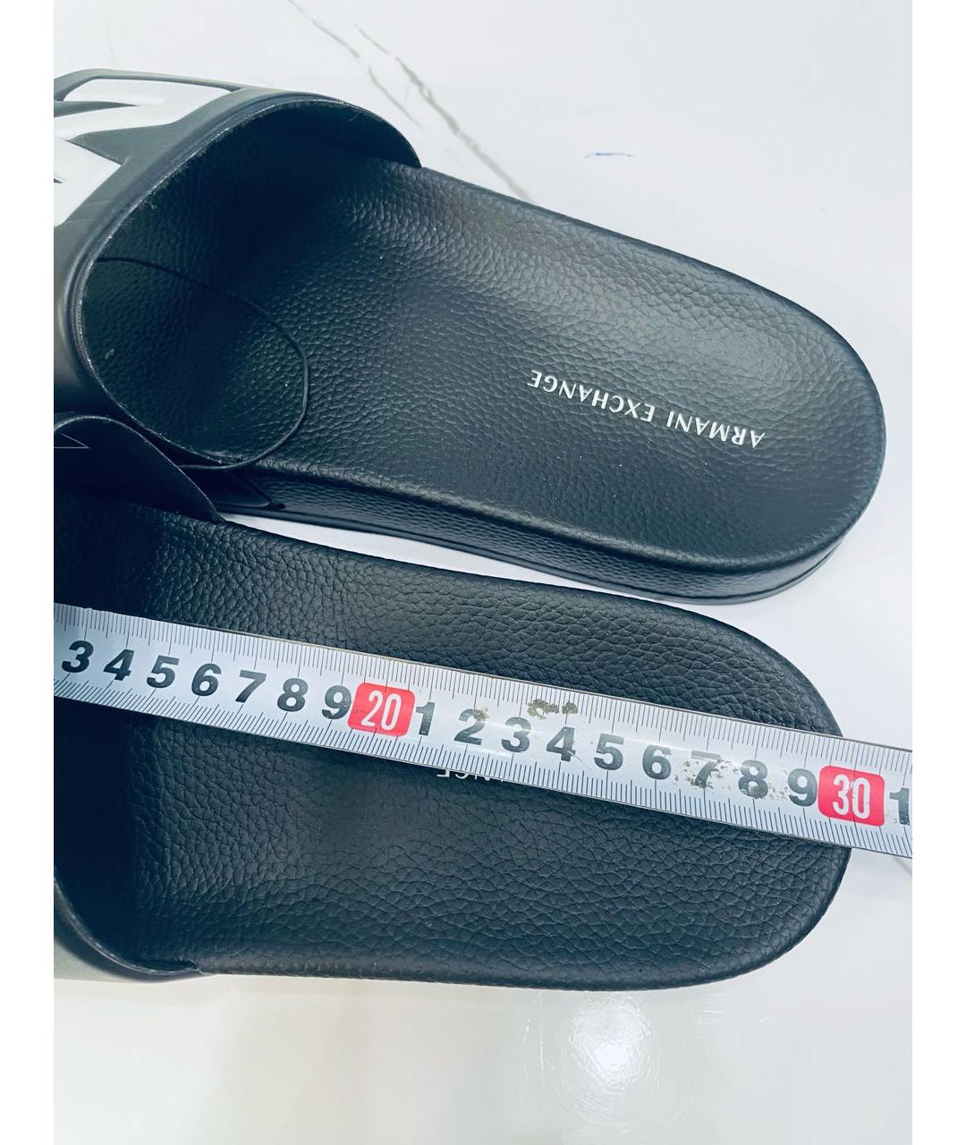 ARMANI EXCHANGE Черные шлепанцы, фото 6