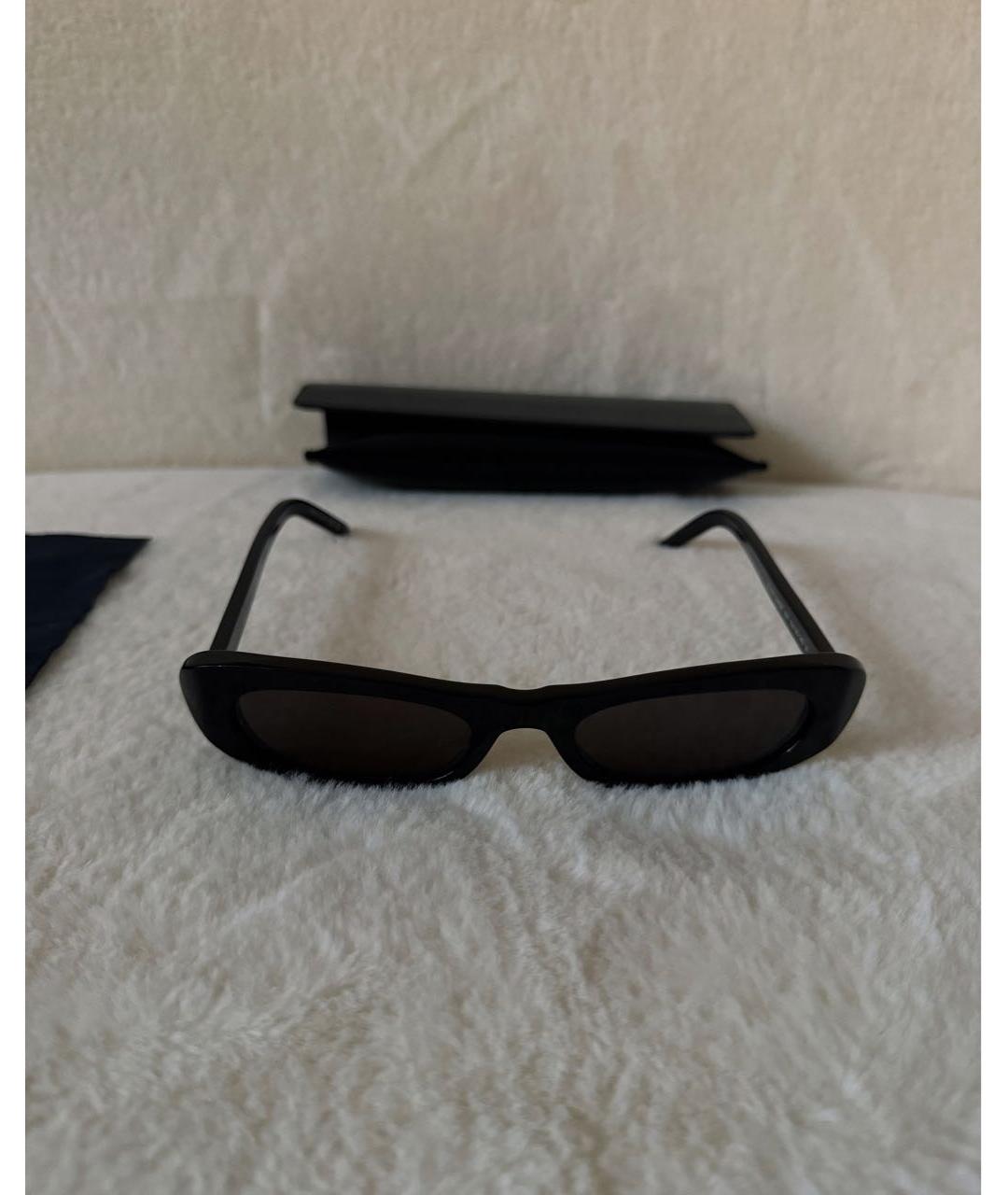 SAINT LAURENT Черные пластиковые солнцезащитные очки, фото 2