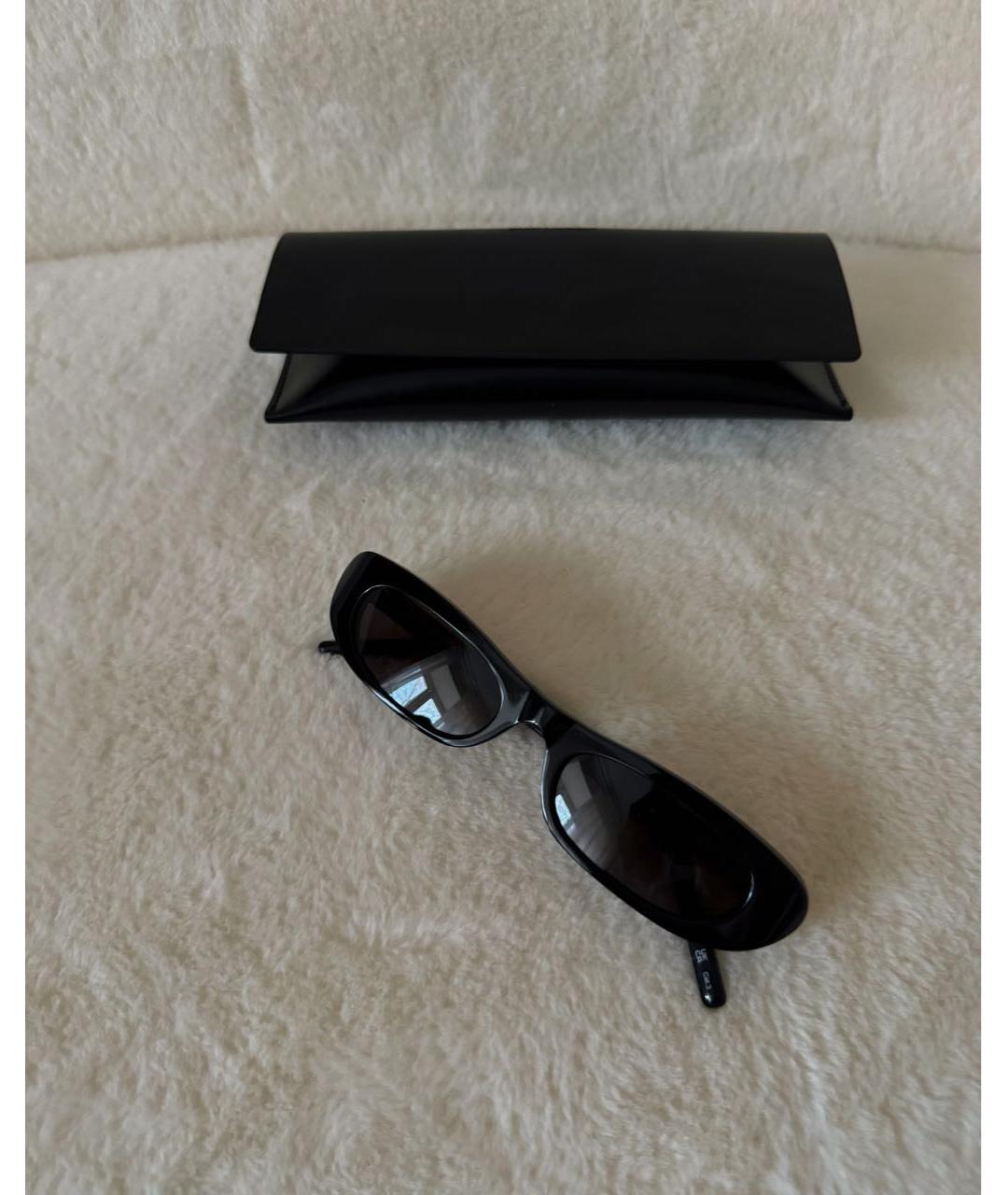 SAINT LAURENT Черные пластиковые солнцезащитные очки, фото 6