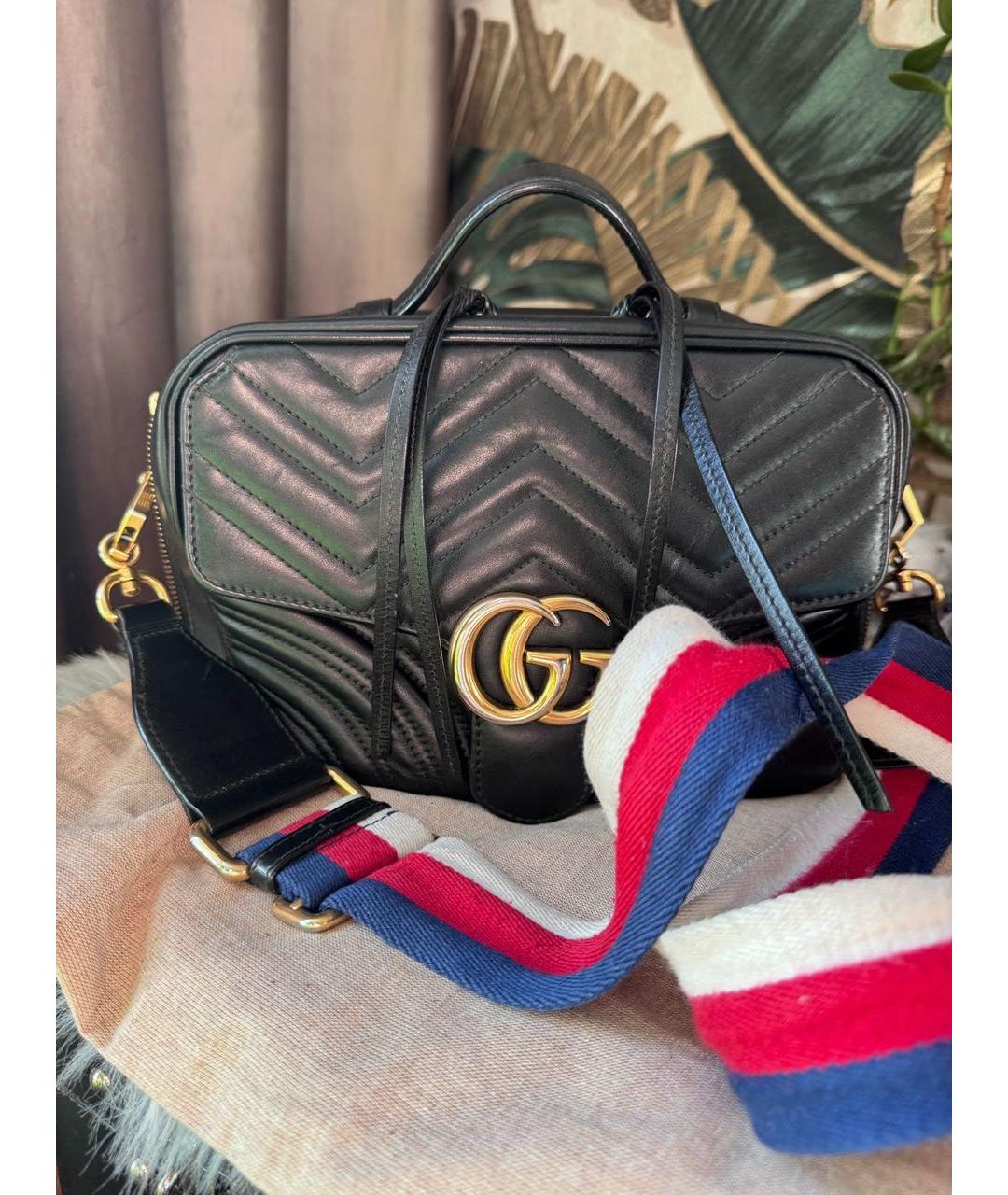 GUCCI Черная кожаная сумка через плечо, фото 4