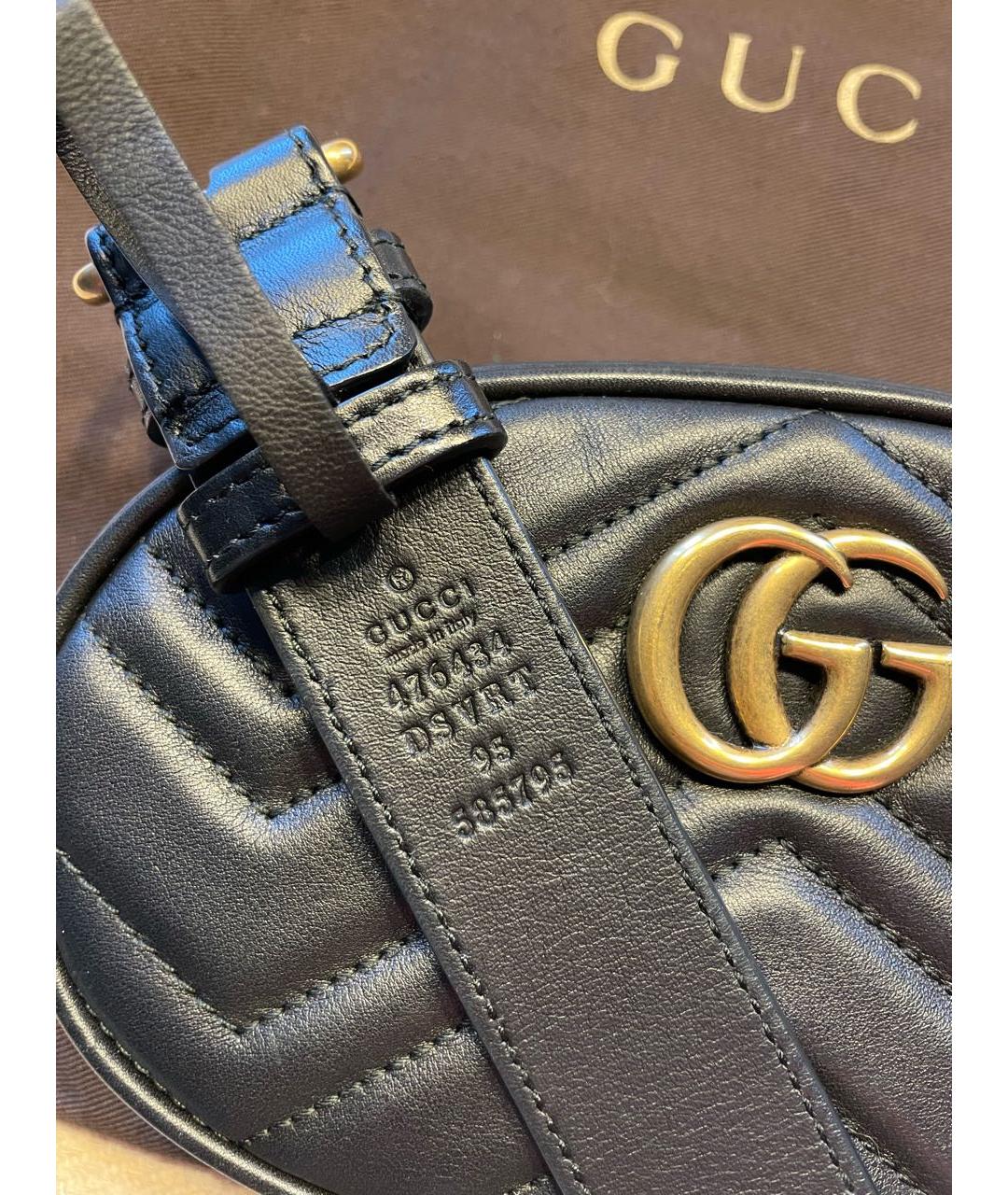 GUCCI Черная кожаная поясная сумка, фото 4