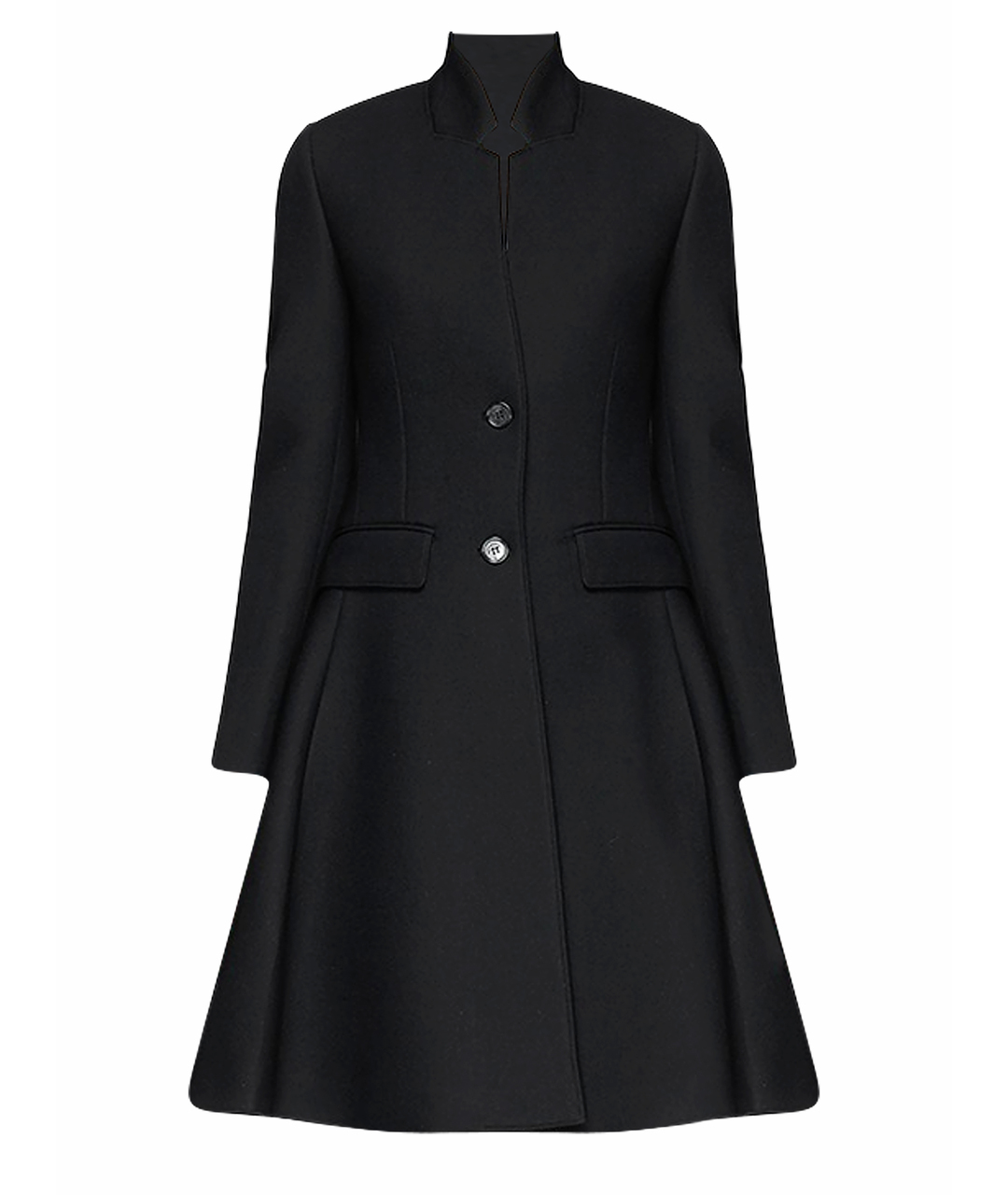 NEIL BARRETT Черное шерстяное пальто, фото 1