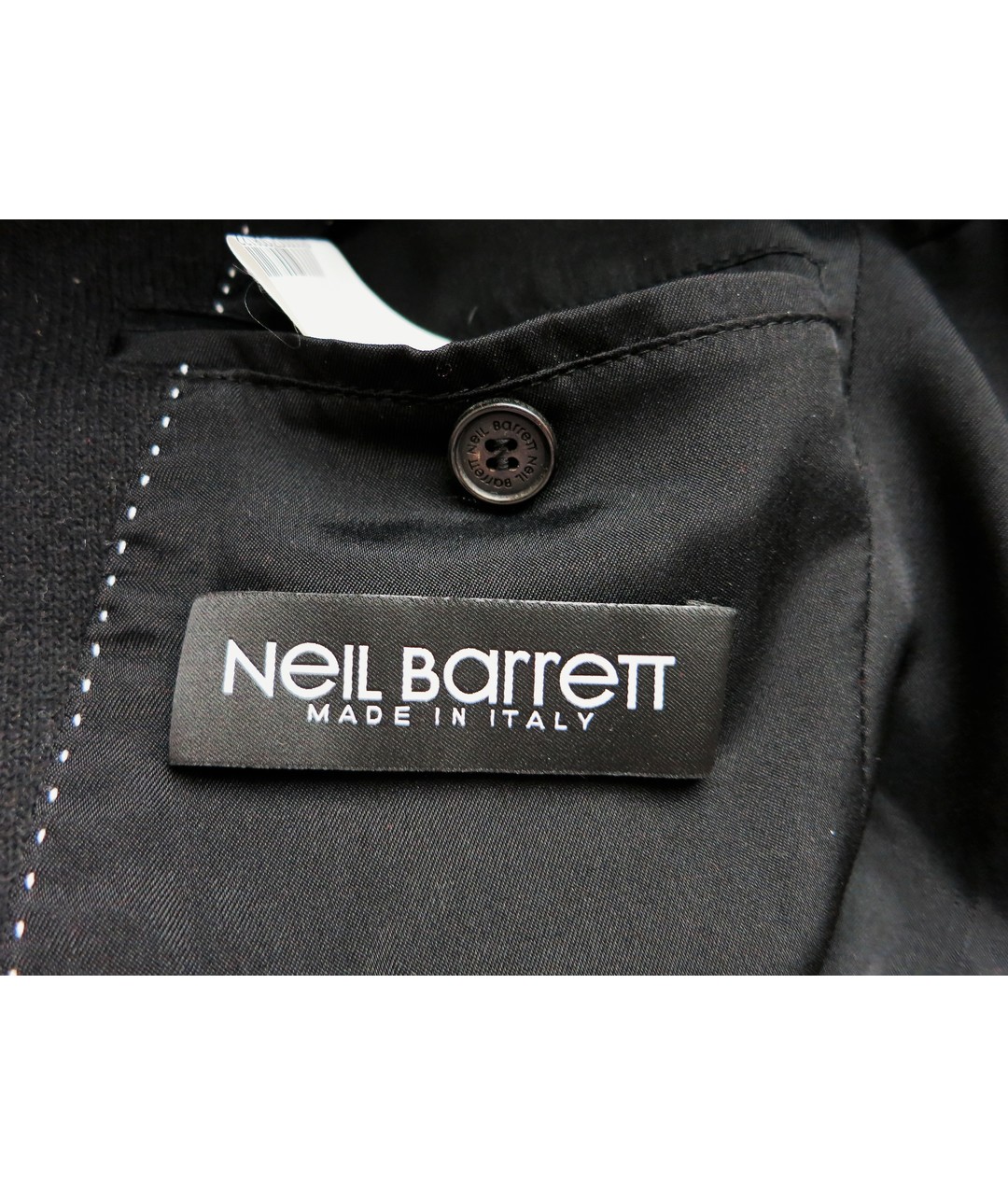 NEIL BARRETT Черное шерстяное пальто, фото 6
