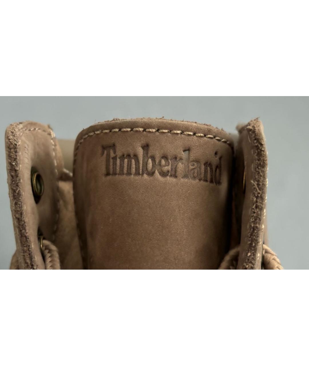 TIMBERLAND Бежевые нубуковые ботинки, фото 7