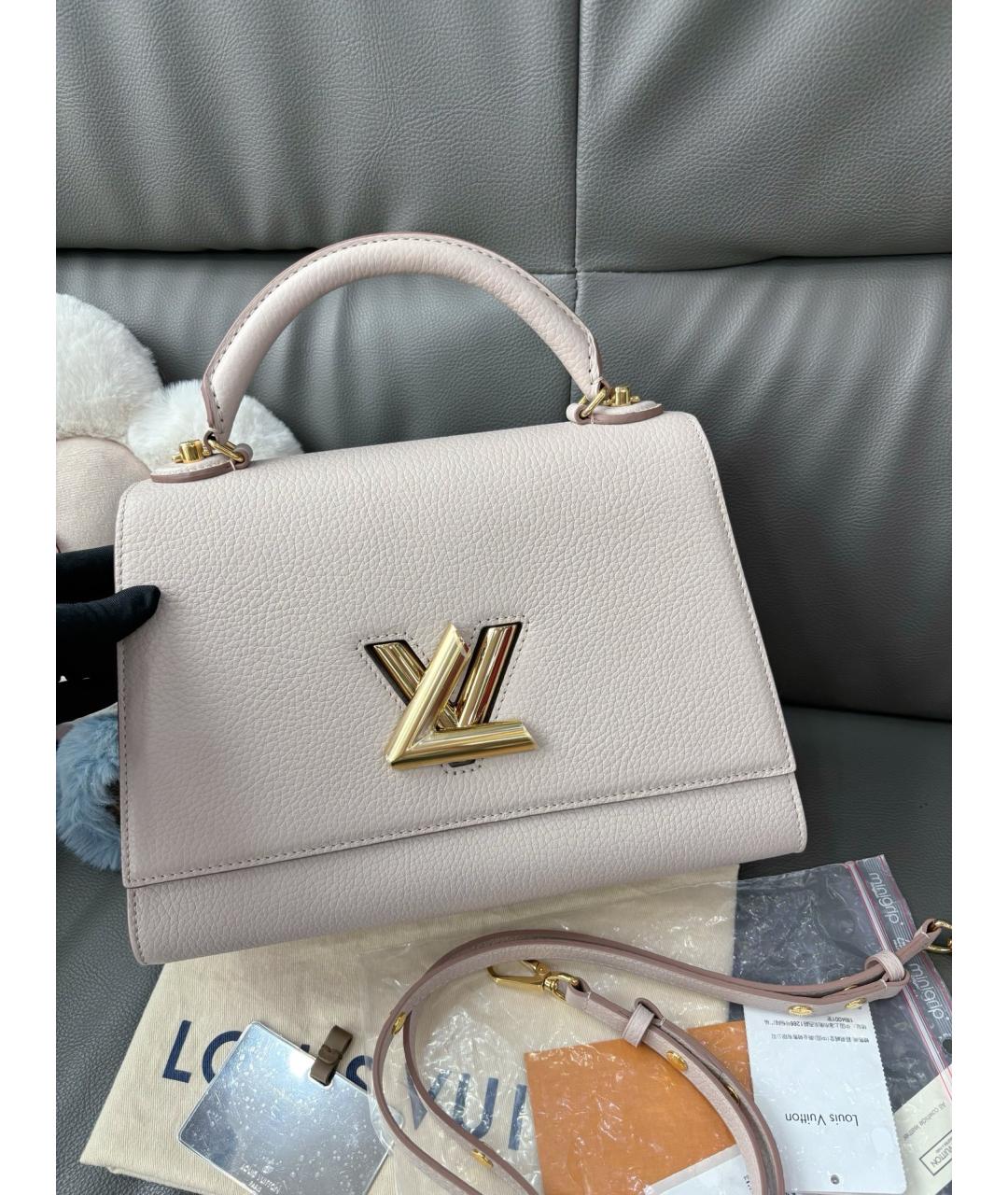 LOUIS VUITTON Розовая кожаная сумка с короткими ручками, фото 2