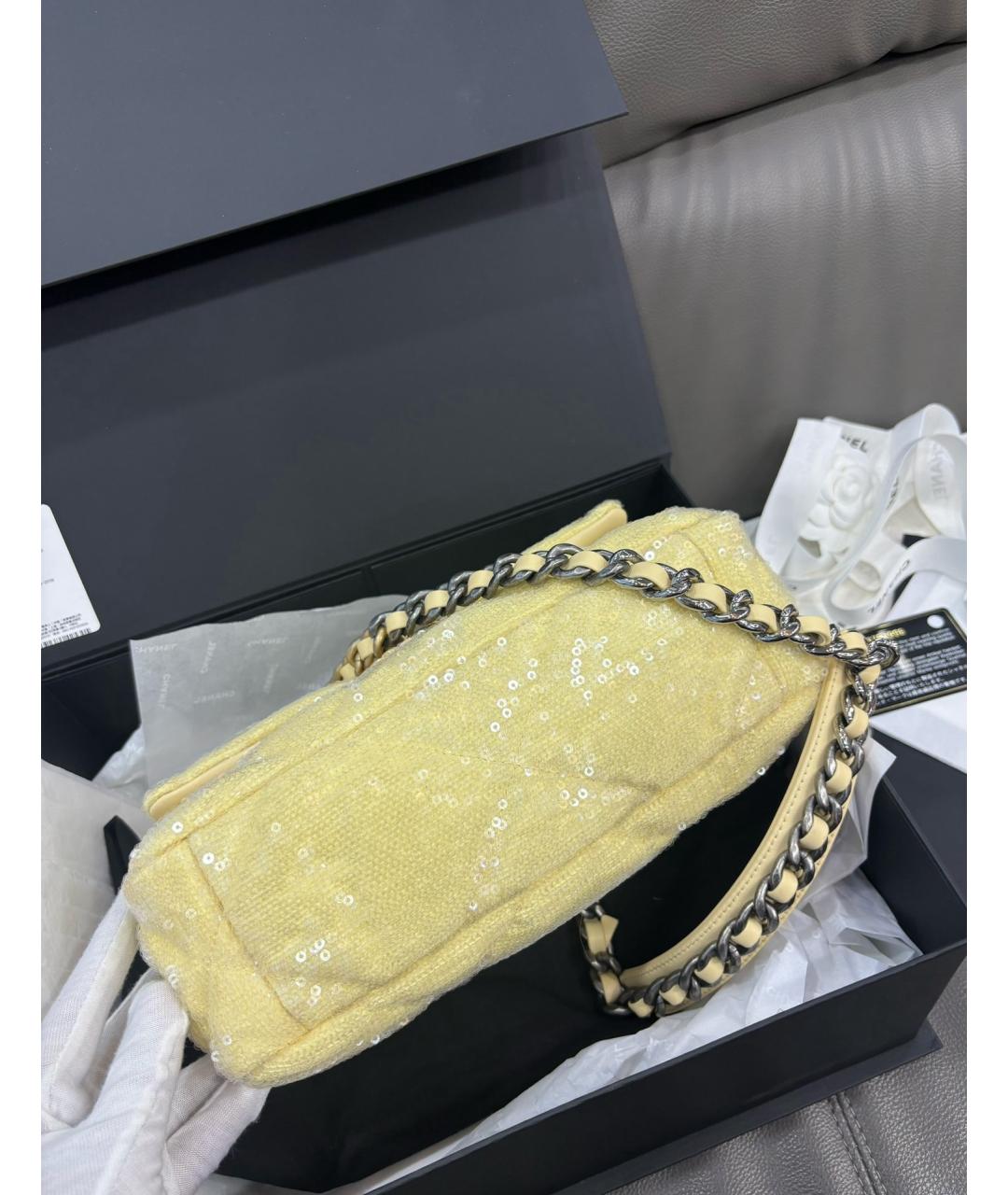 CHANEL Желтая сумка через плечо, фото 4