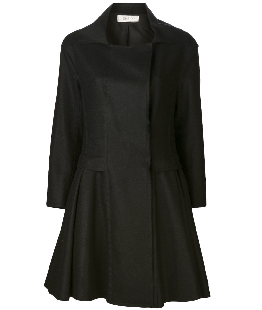 NINA RICCI Черное шерстяное пальто, фото 1