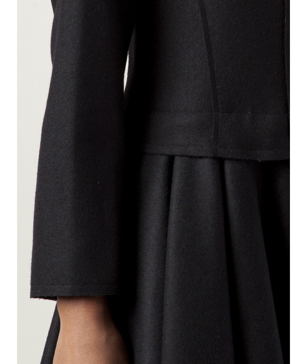 NINA RICCI Черное шерстяное пальто, фото 7
