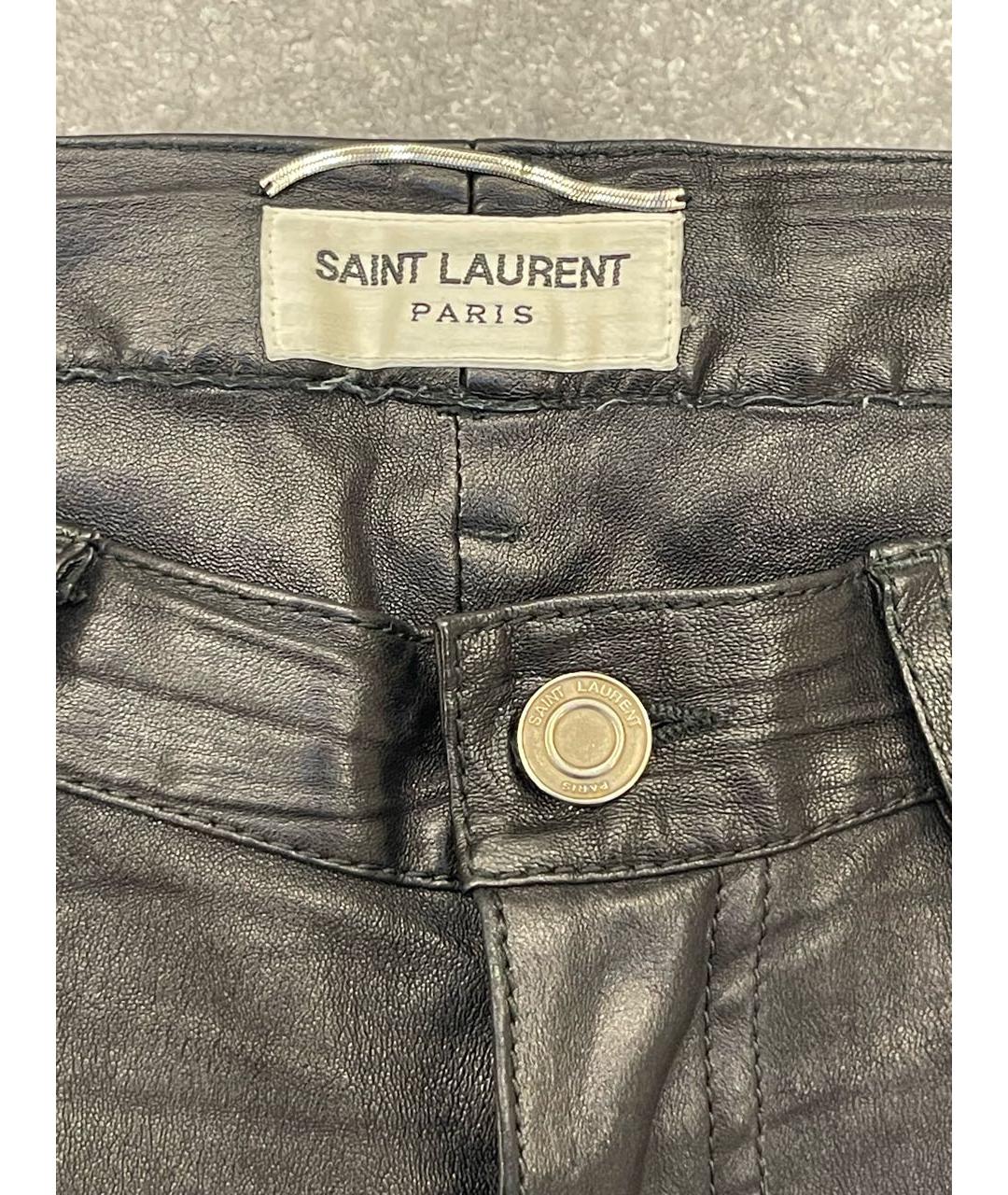 SAINT LAURENT Черные джинсы слим, фото 3