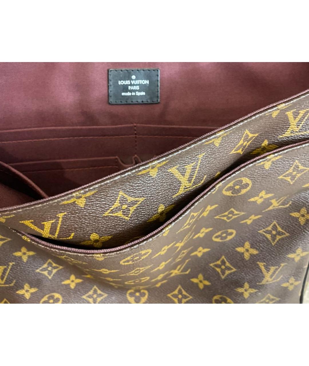 LOUIS VUITTON Коричневая сумка на плечо из искусственной кожи, фото 3