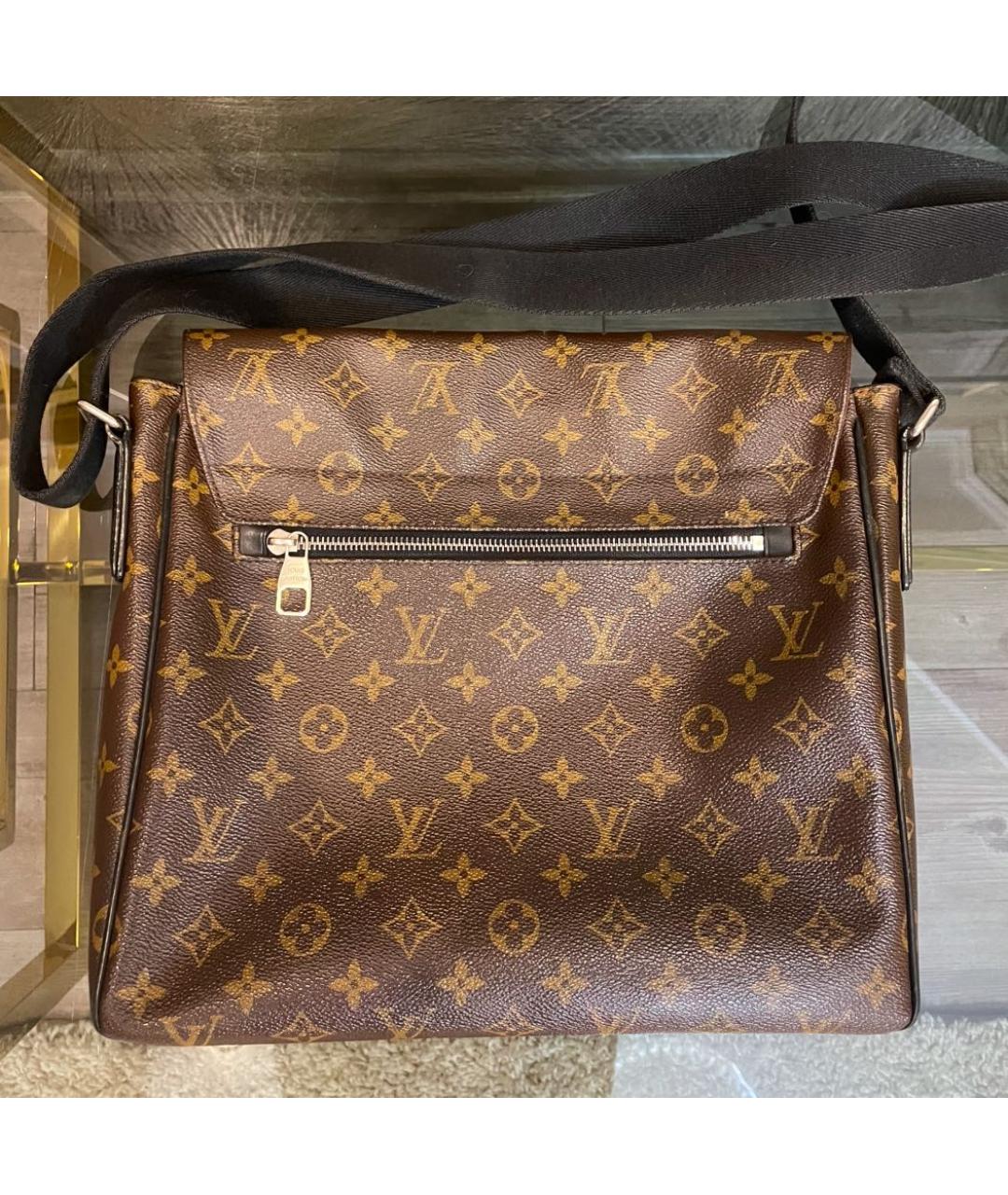 LOUIS VUITTON Коричневая сумка на плечо из искусственной кожи, фото 2