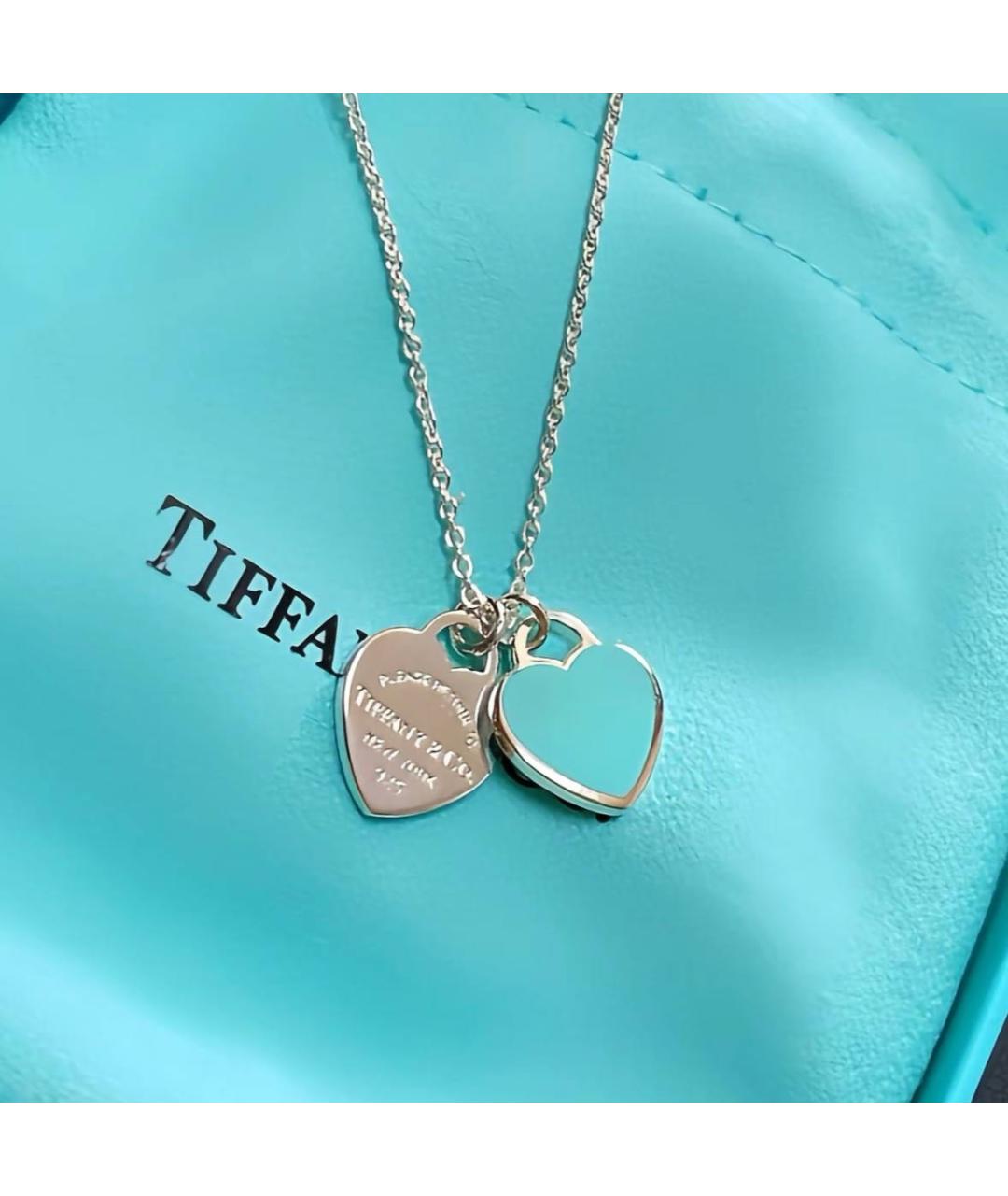 TIFFANY&CO Бирюзовая серебряная подвеска, фото 6