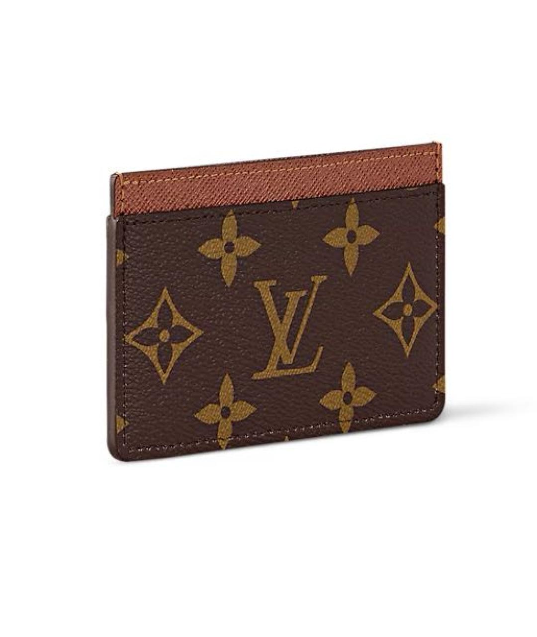 LOUIS VUITTON Коричневый кожаный кардхолдер, фото 6