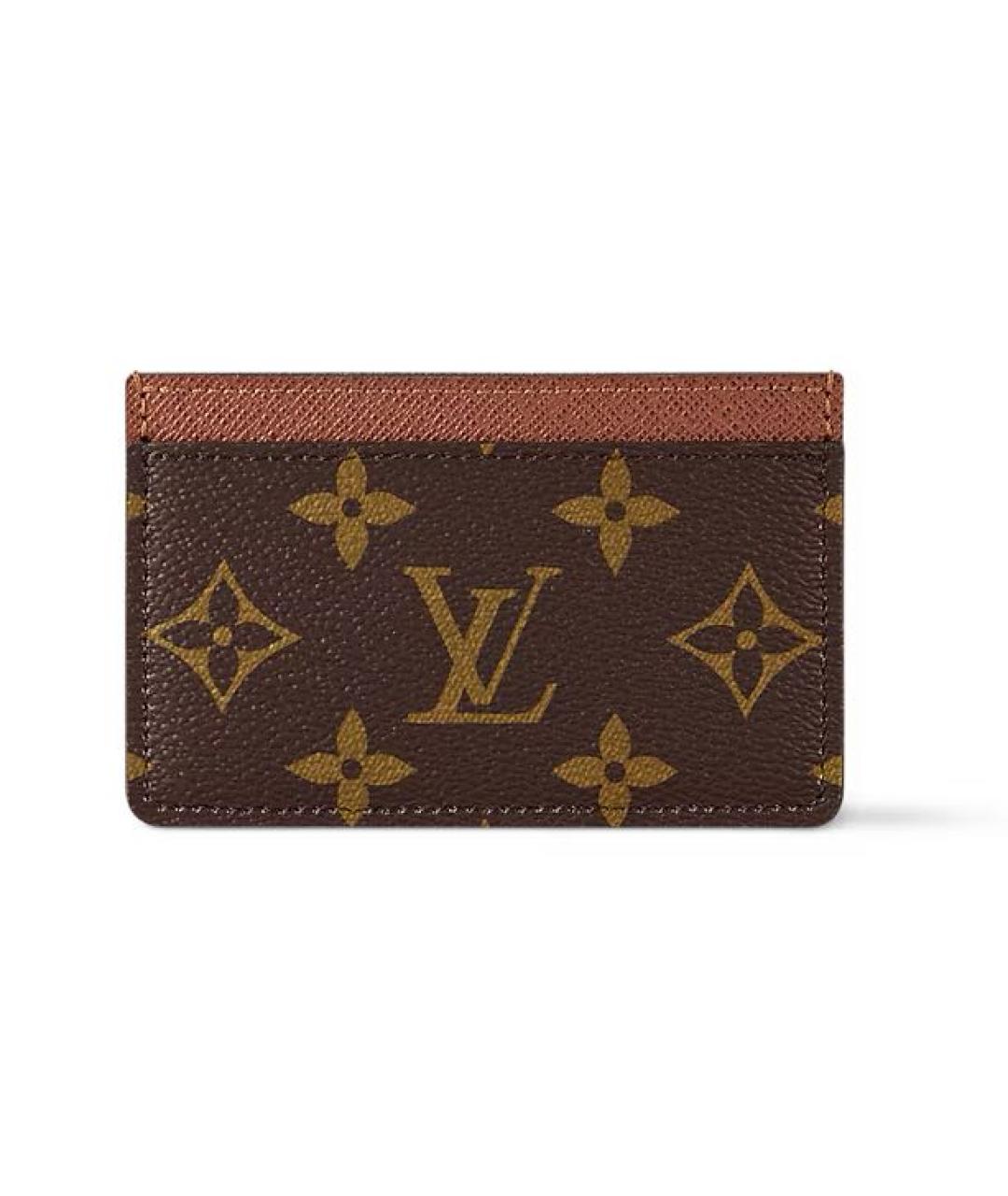 LOUIS VUITTON Коричневый кожаный кардхолдер, фото 8