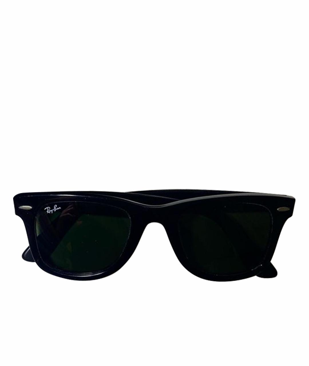 RAY BAN Черные пластиковые солнцезащитные очки, фото 1