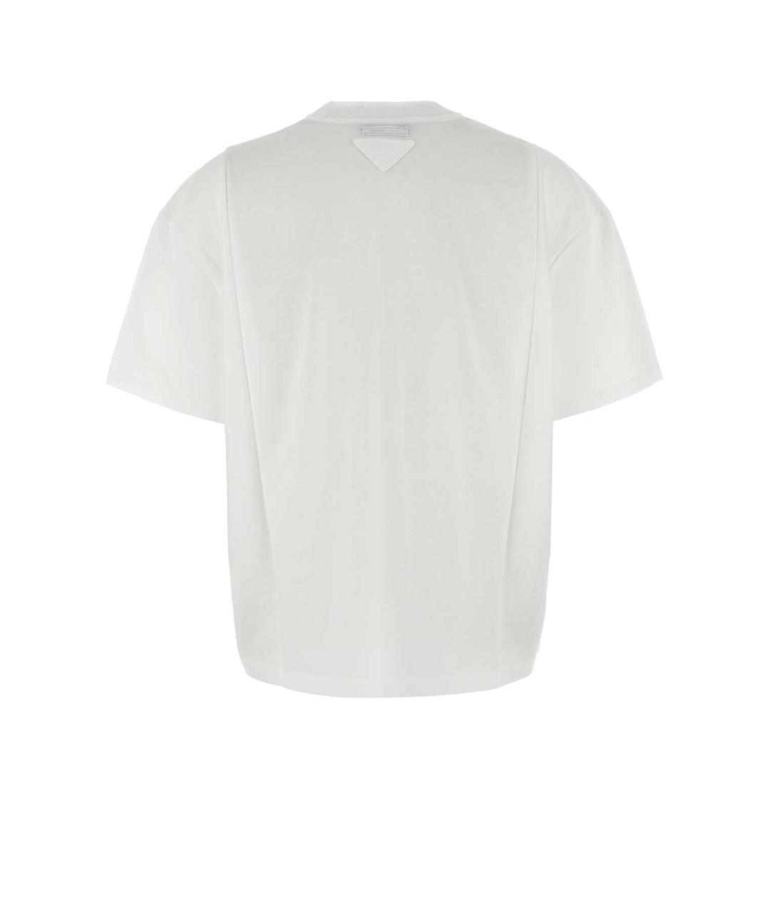 PRADA Белая хлопковая футболка, фото 2