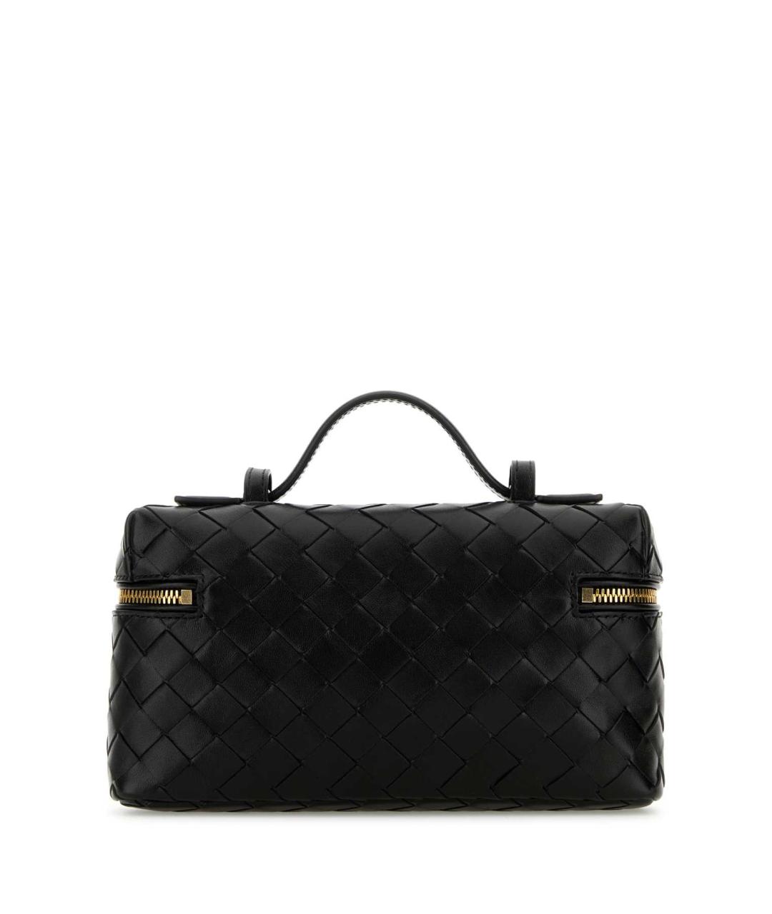BOTTEGA VENETA Черная кожаная сумка с короткими ручками, фото 3