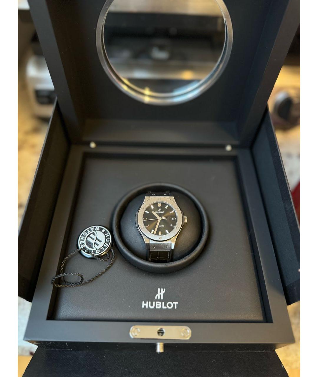 HUBLOT Хаки стеклянные часы, фото 5