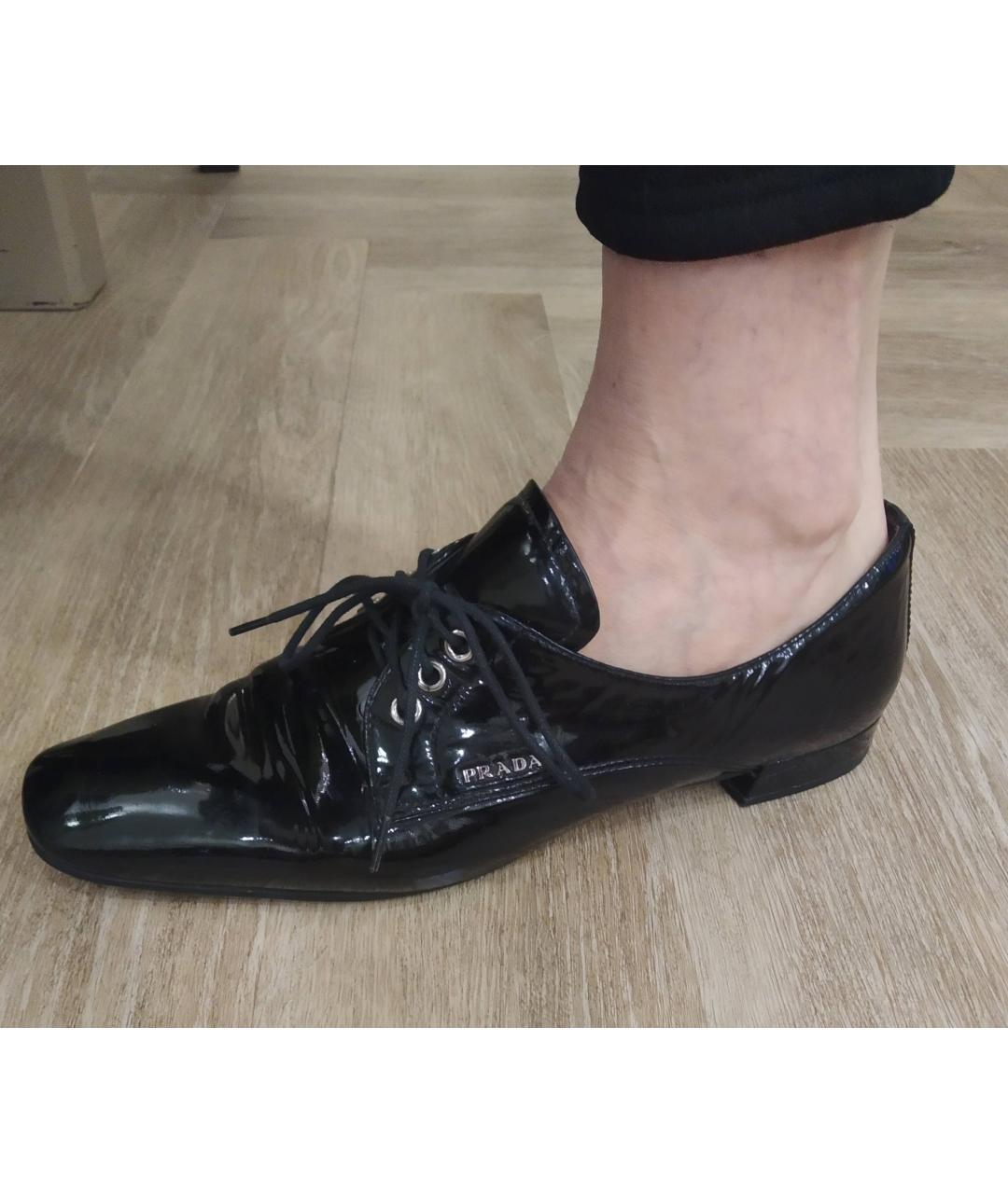 PRADA Черные туфли из лакированной кожи, фото 10