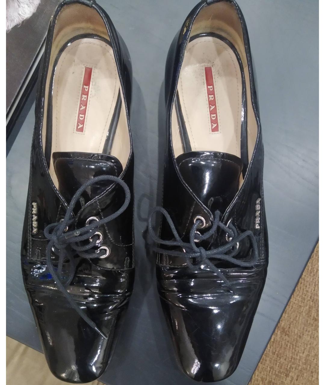 PRADA Черные туфли из лакированной кожи, фото 2