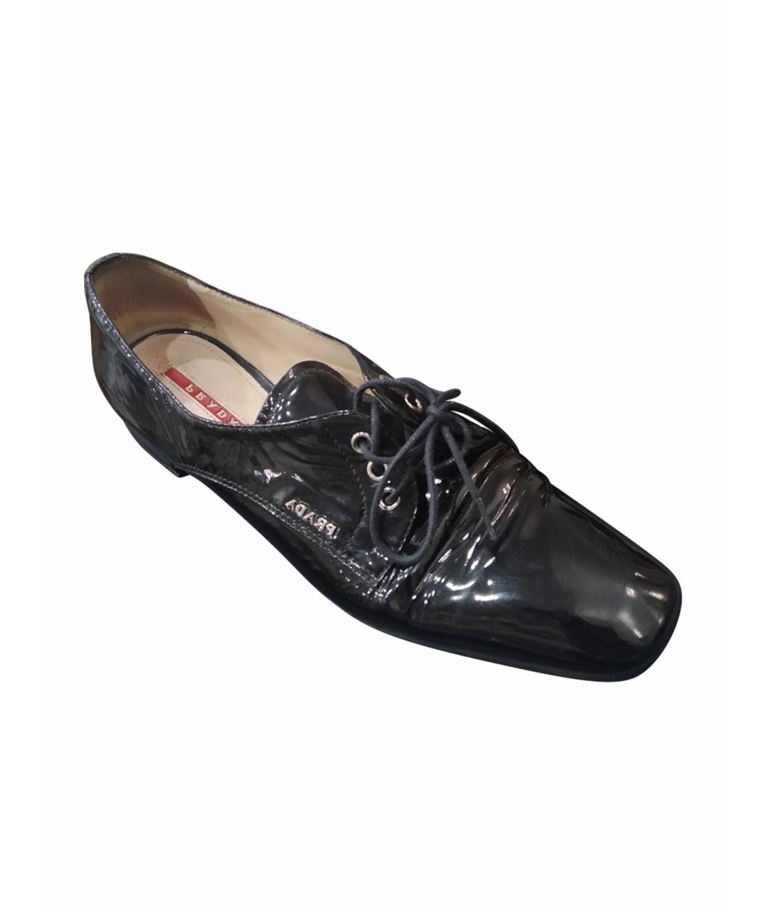 PRADA Черные туфли из лакированной кожи, фото 1